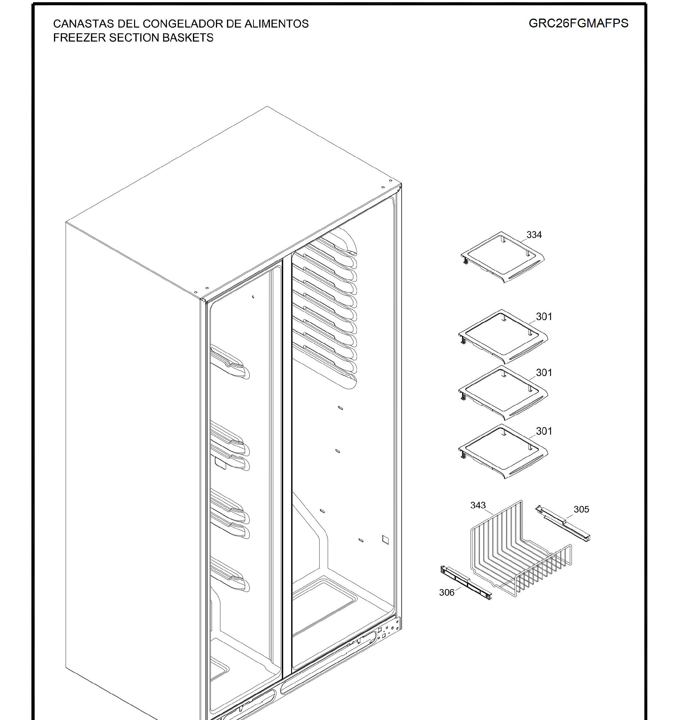 GRC26FGMAFPS Exploded View 4 appliance exploded-view parts diagram