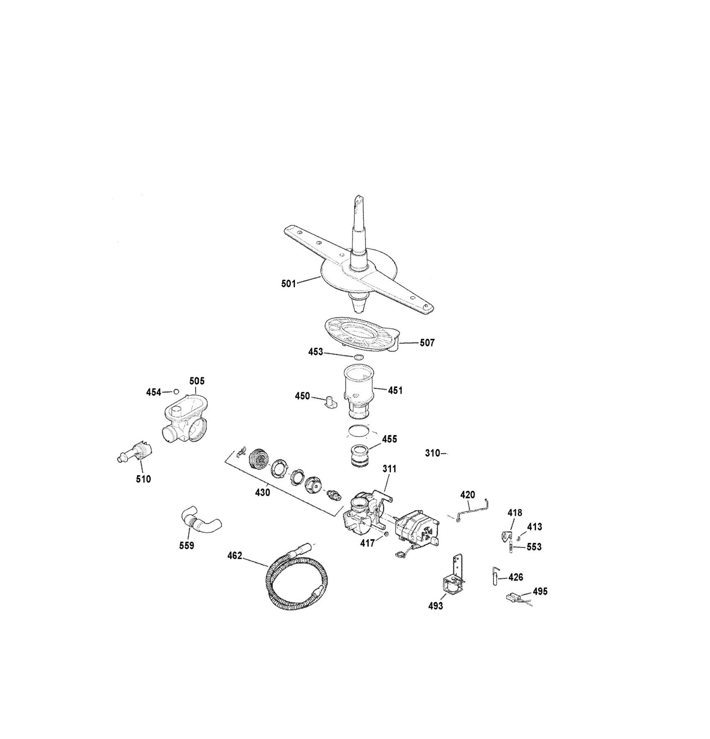GSD3360K65SS Exploded View 3 appliance exploded-view parts diagram