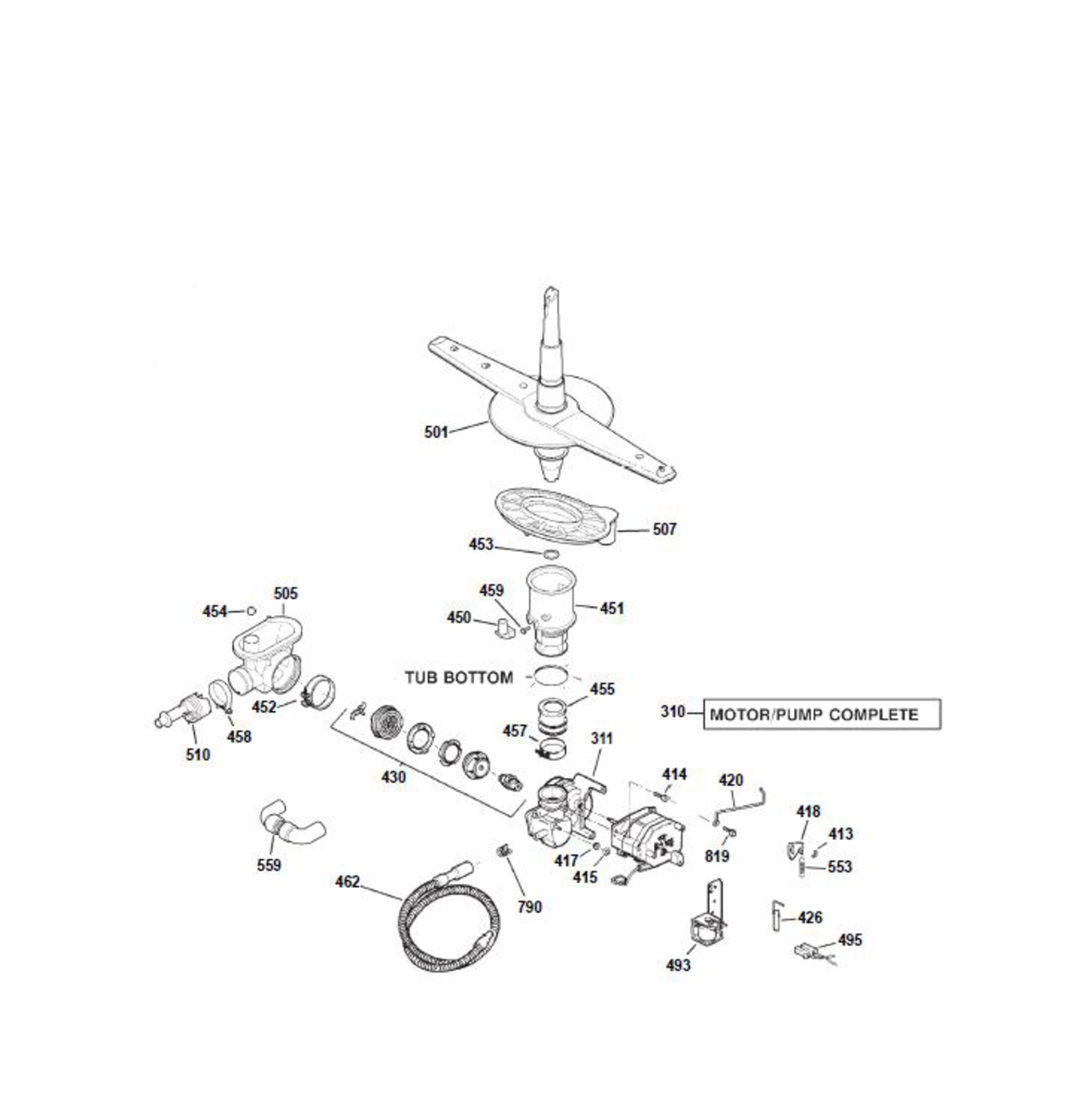 GSD4060K00SS Exploded View 3 appliance exploded-view parts diagram