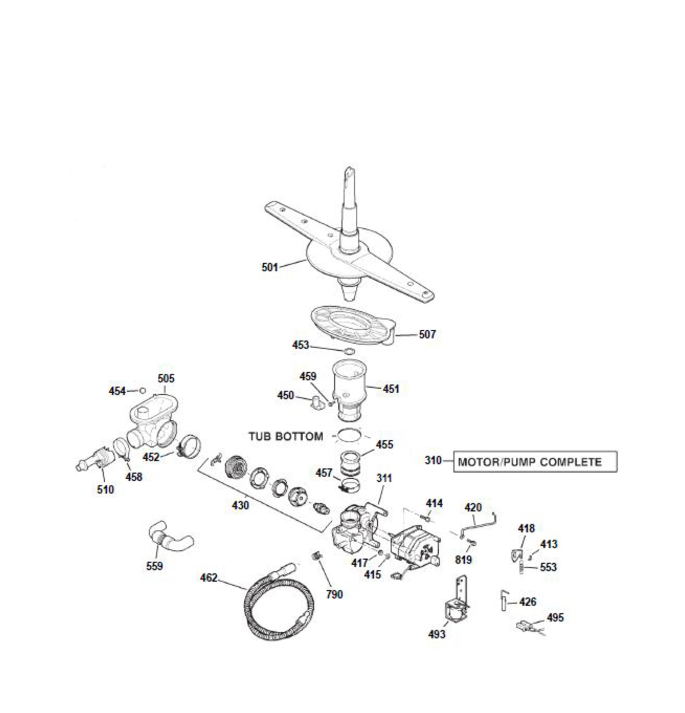 GSD4060K01SS Exploded View 3 appliance exploded-view parts diagram
