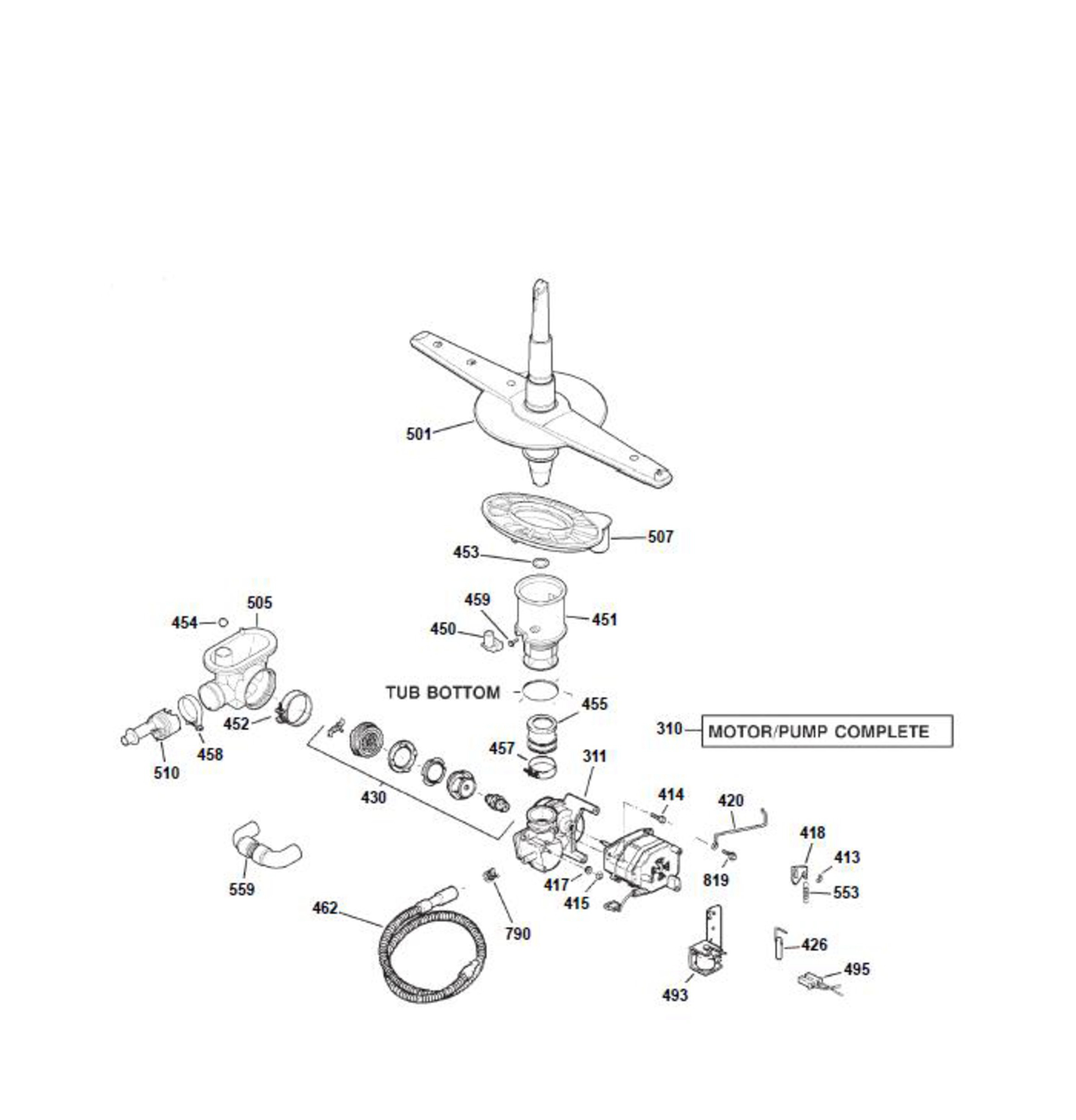 GSD4060K55SS Exploded View 3 appliance exploded-view parts diagram