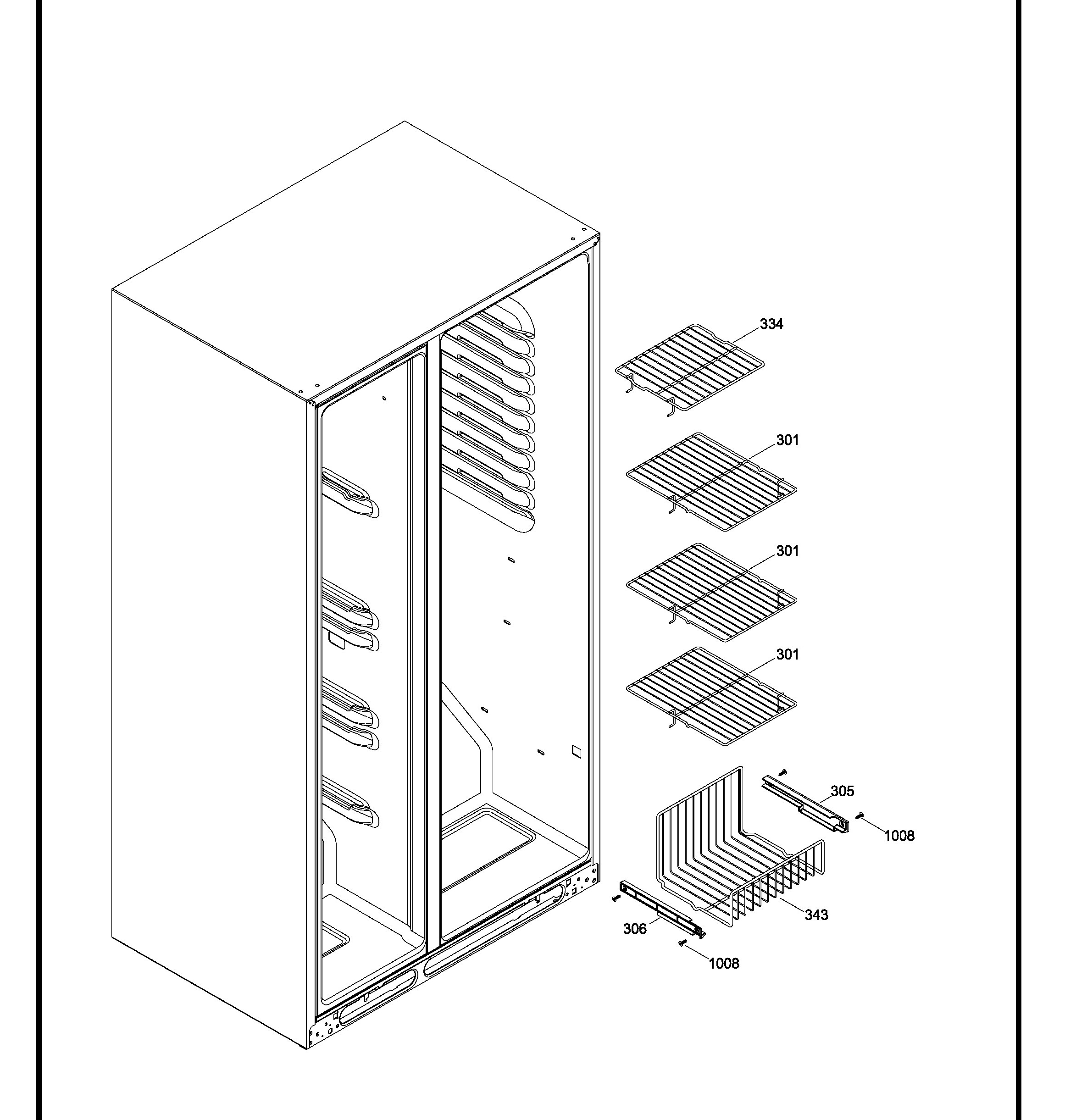 GSRS3QGXKFSS Exploded View 4 appliance exploded-view parts diagram