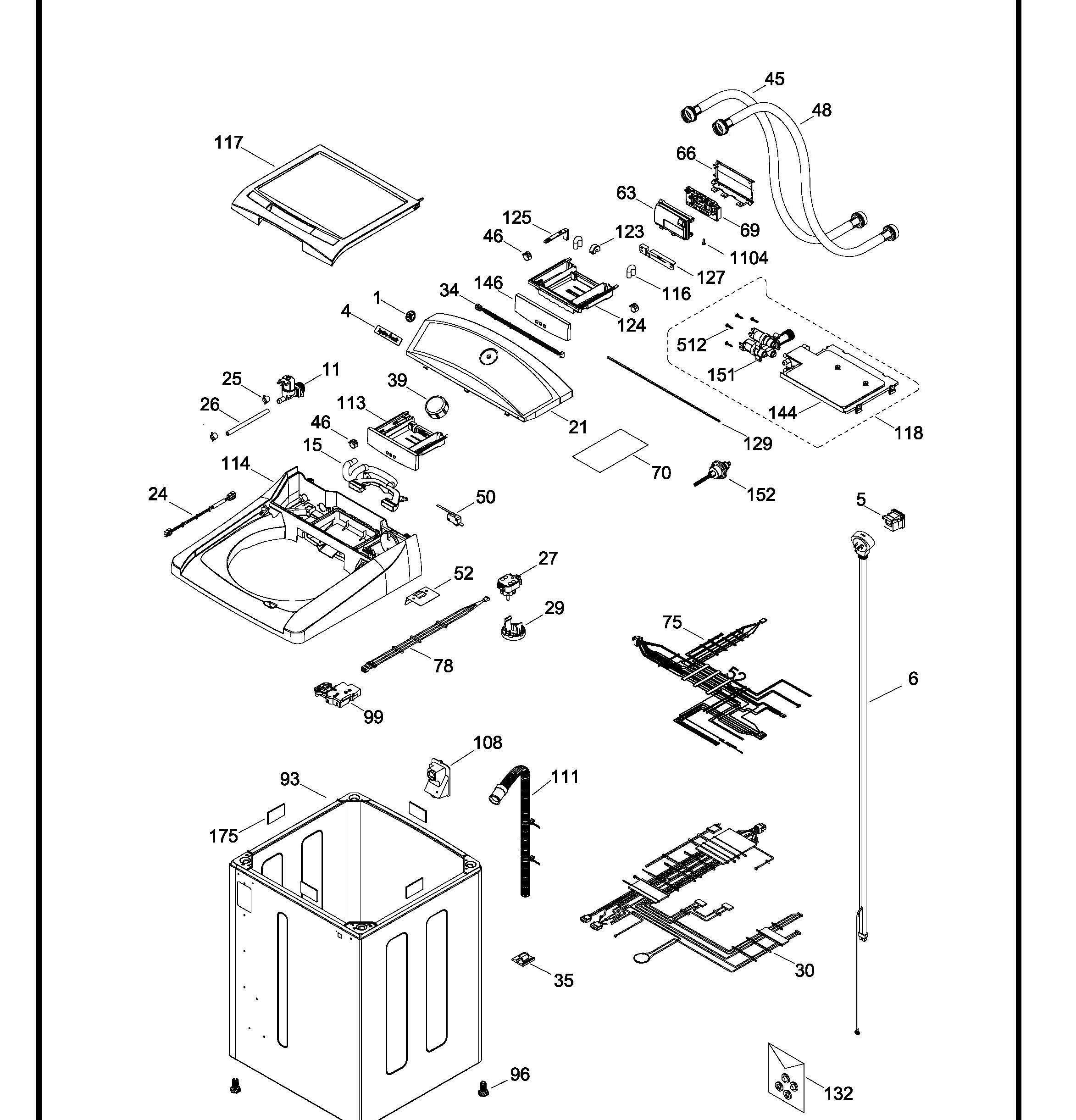 GTAN9450EWS00 Exploded View 1 appliance exploded-view parts diagram