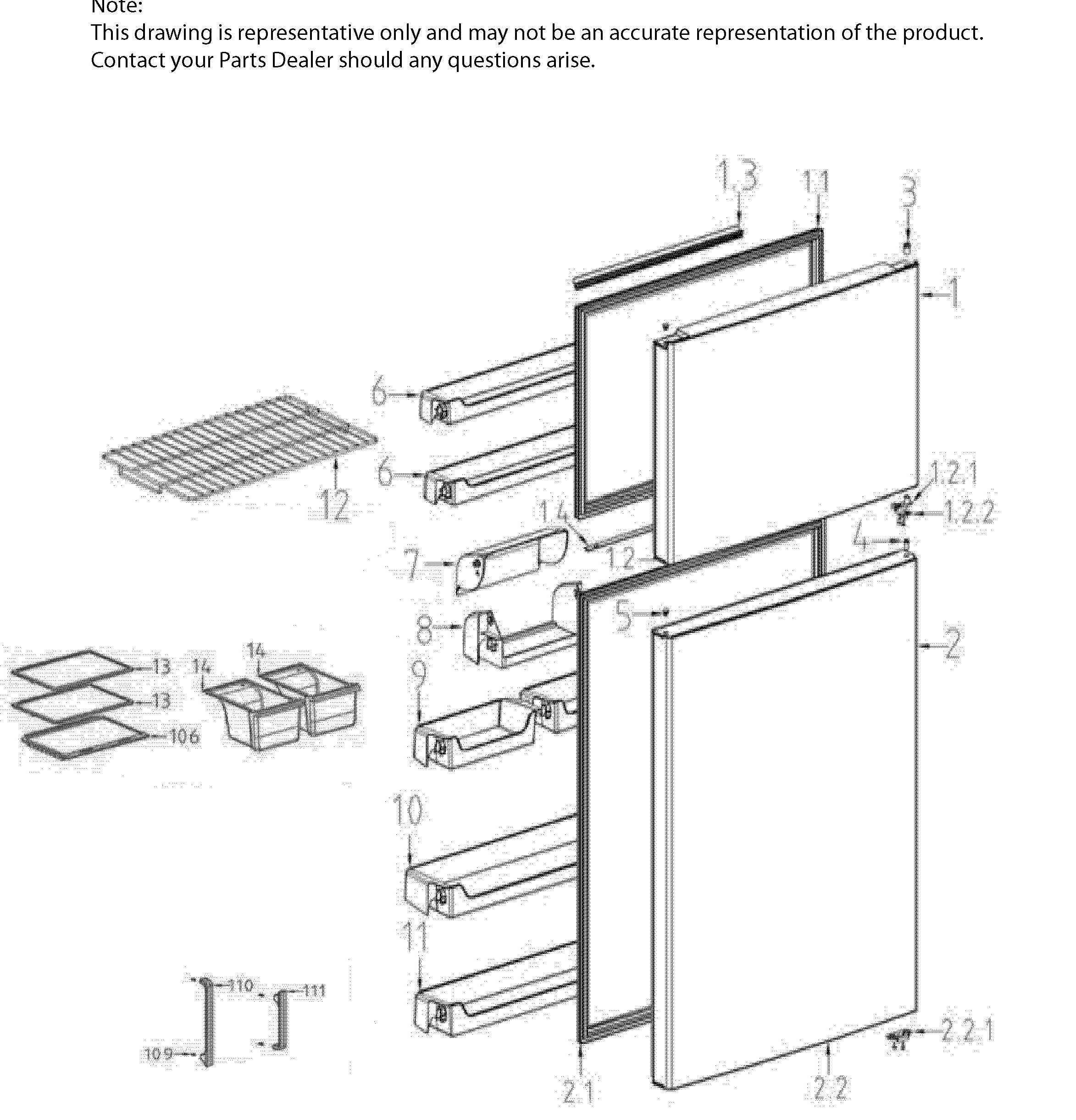 GTE18FTLKABB Exploded View 1 appliance exploded-view parts diagram