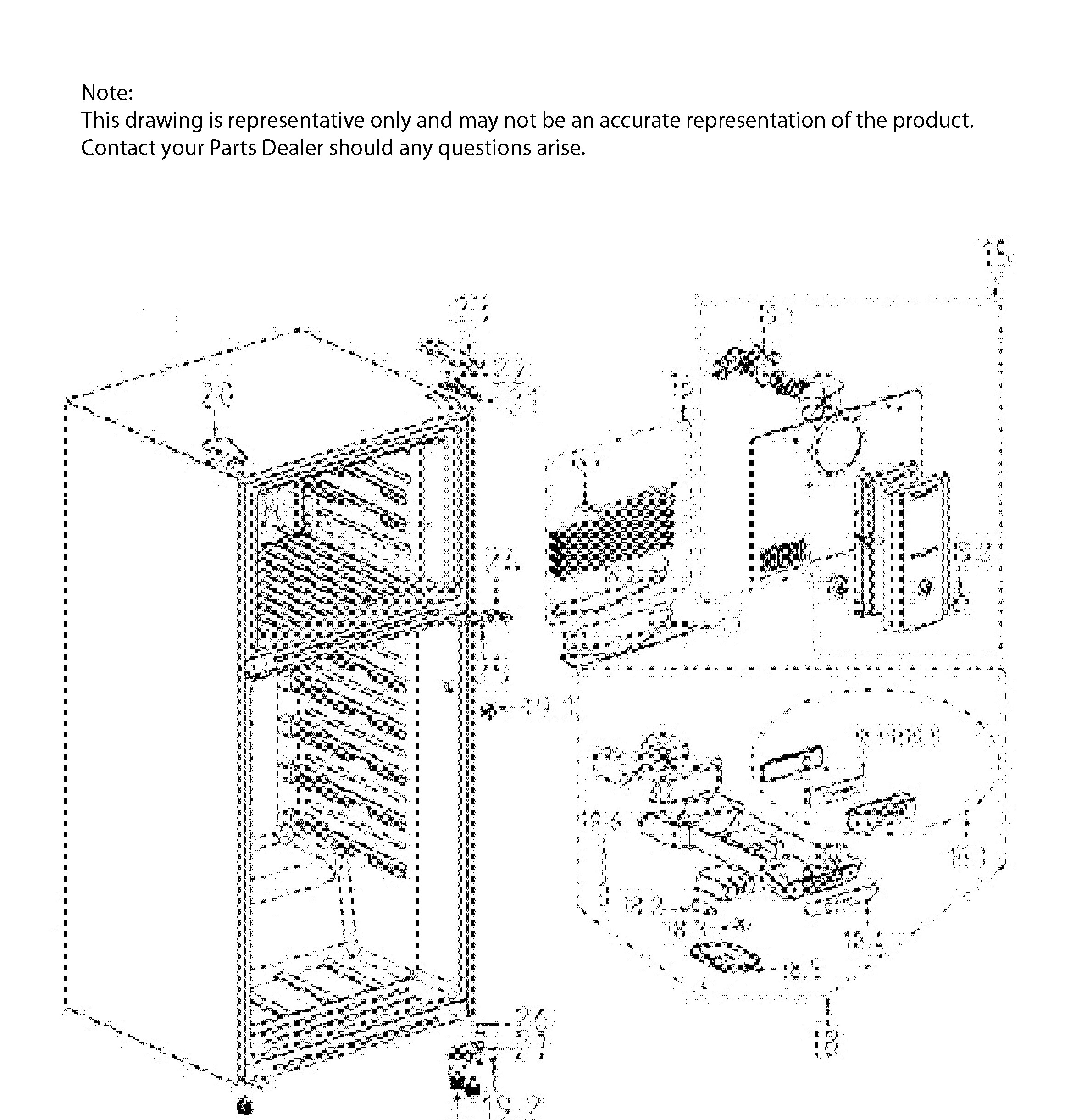 GTE18FTLKABB Exploded View 2 appliance exploded-view parts diagram