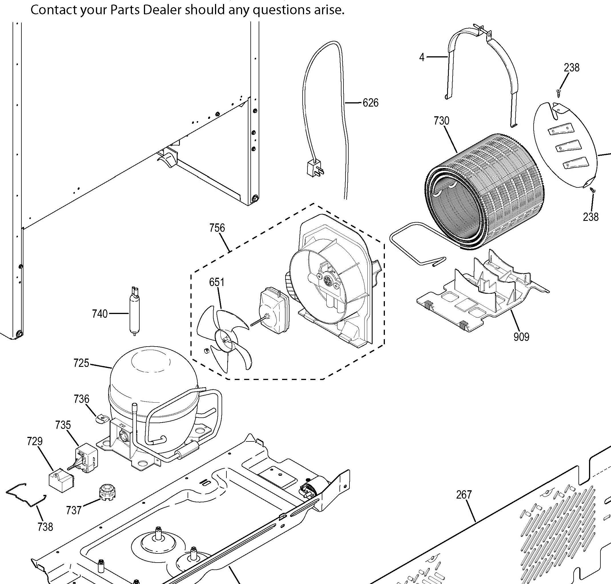GTE18GSHGRSS Exploded View 5 appliance exploded-view parts diagram