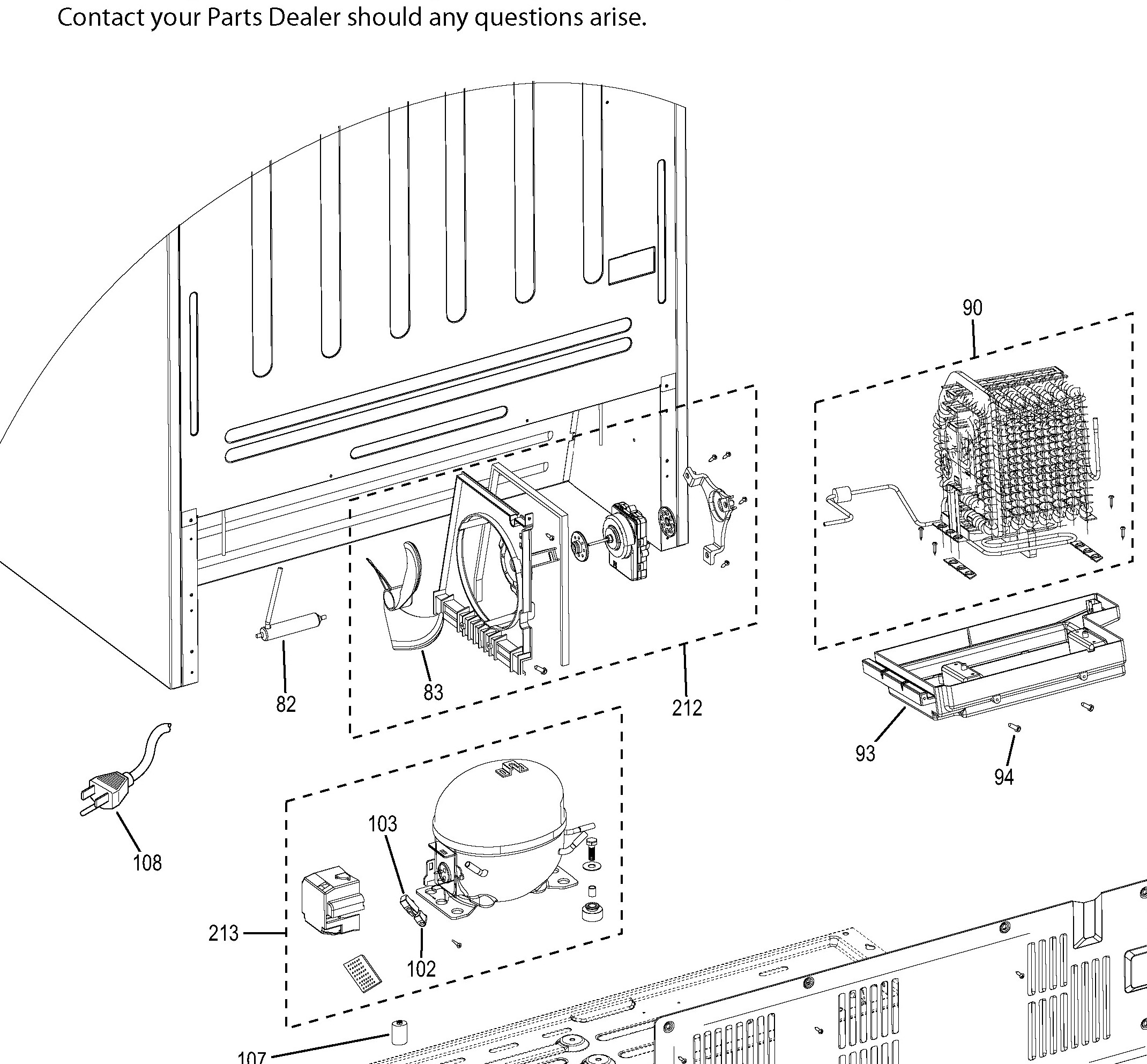 GTE21GSHCSS Exploded View 5 appliance exploded-view parts diagram