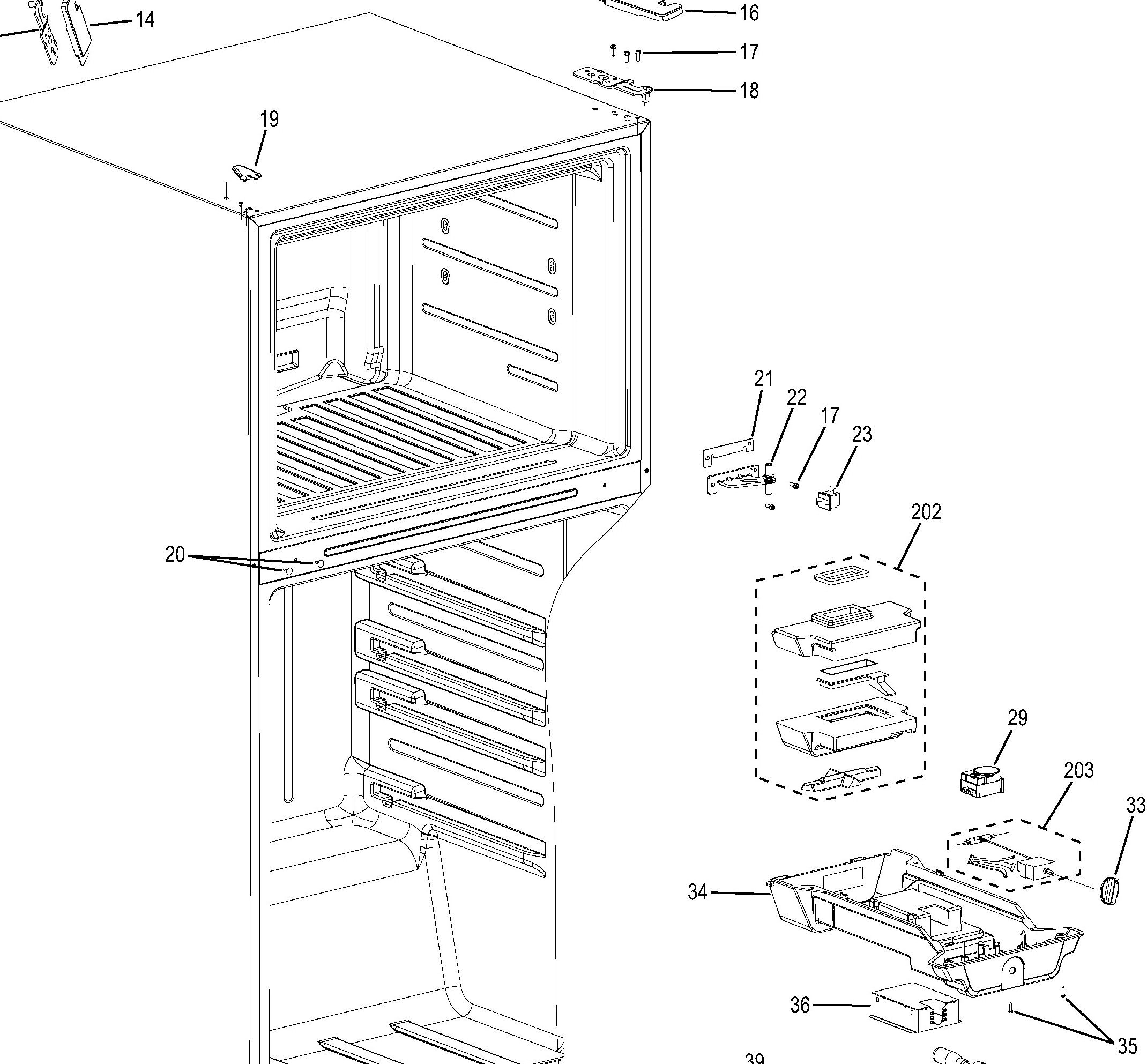 GTE21GSHCSS Exploded View 3 appliance exploded-view parts diagram