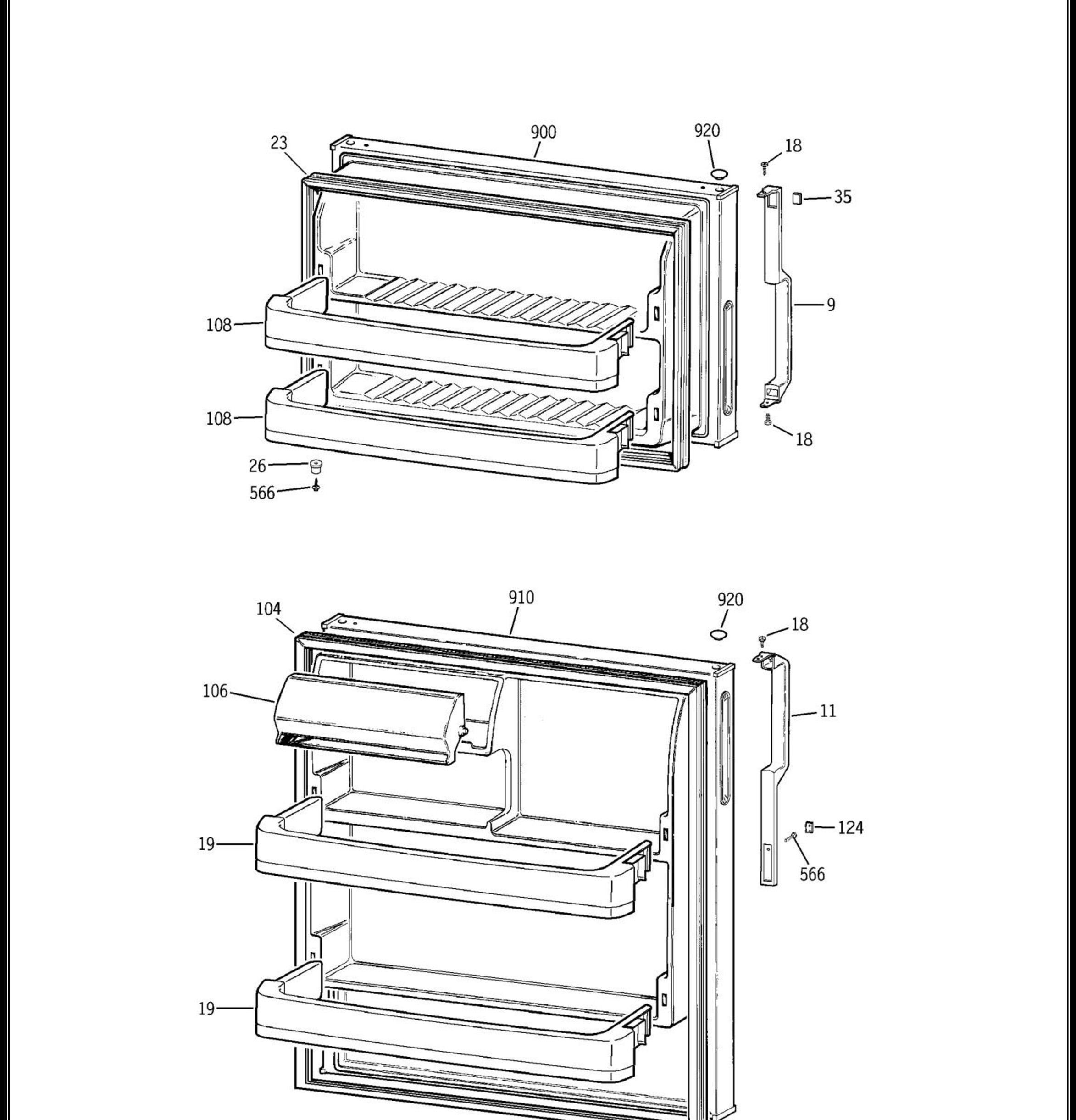GTS16BBSFRWW Exploded View 1 appliance exploded-view parts diagram