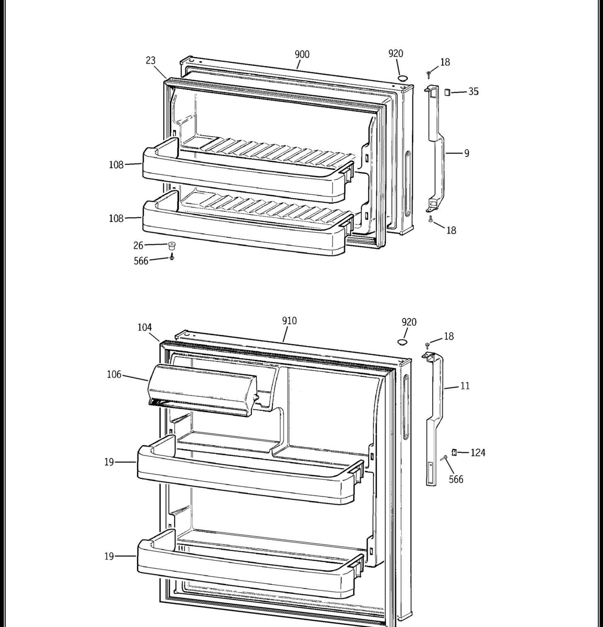 GTS16BBSHRWW Exploded View 1 appliance exploded-view parts diagram