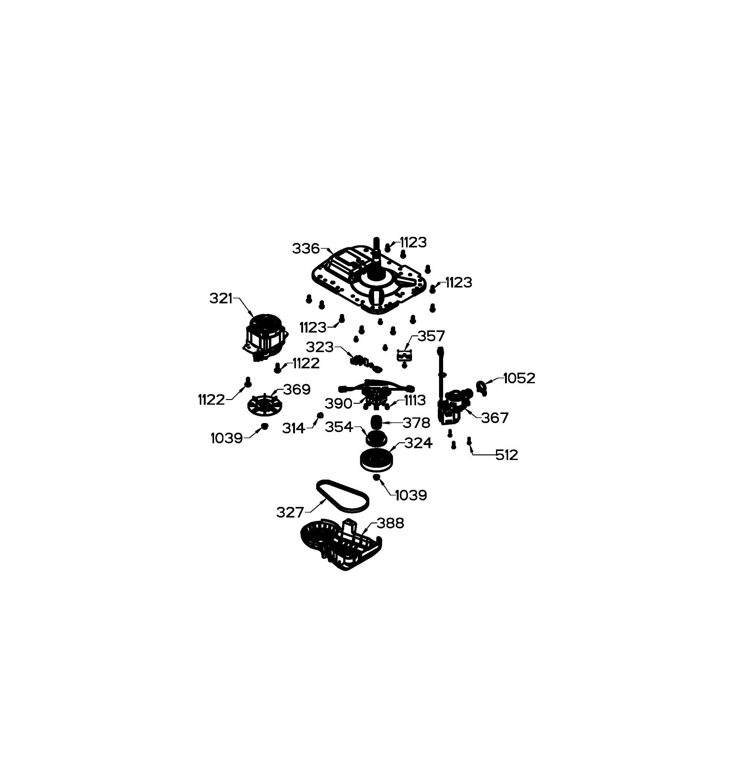 GTW330BMM1WW Exploded View 3 appliance exploded-view parts diagram