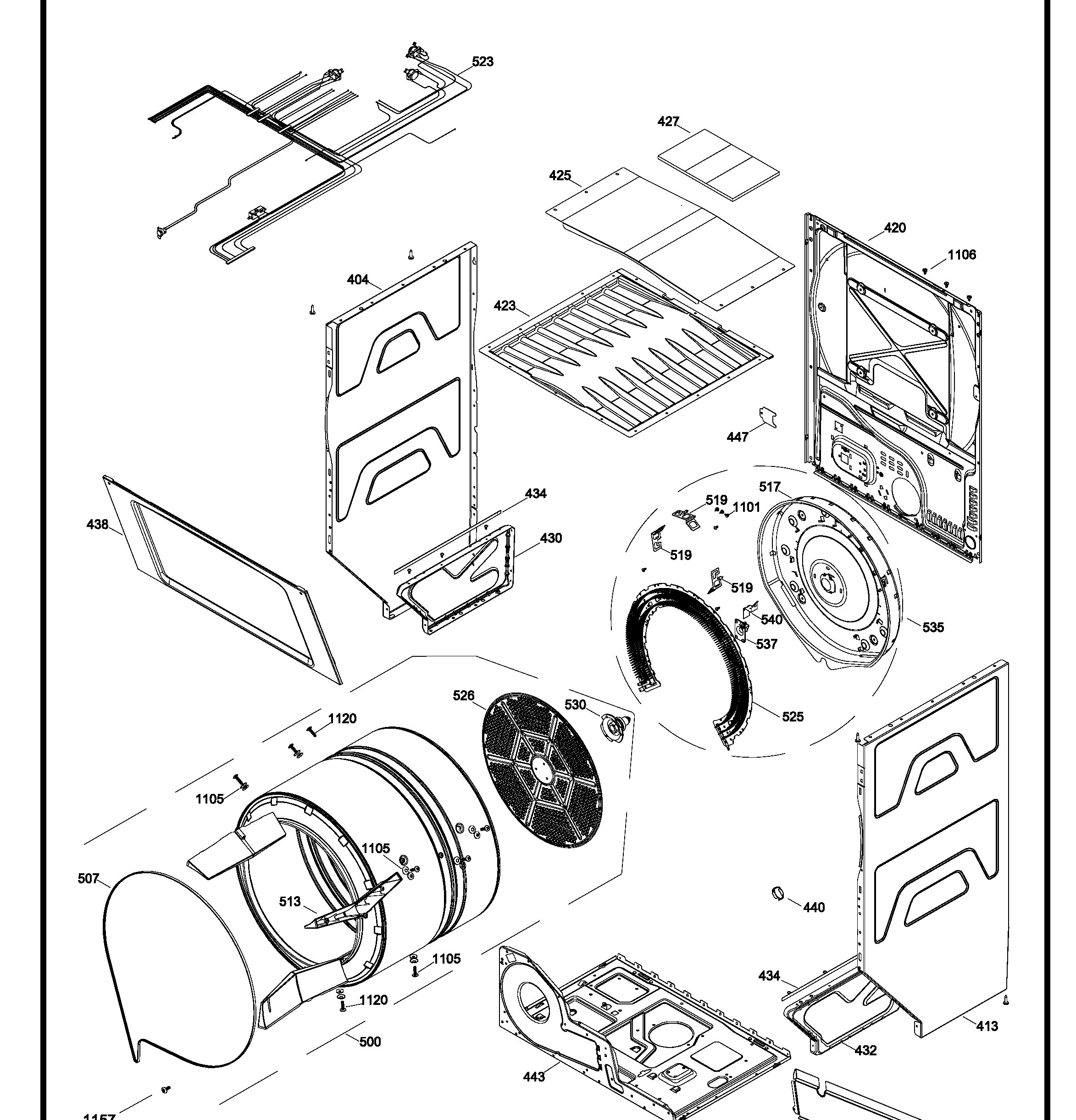 GUAN275ED0WW Exploded View 3 appliance exploded-view parts diagram