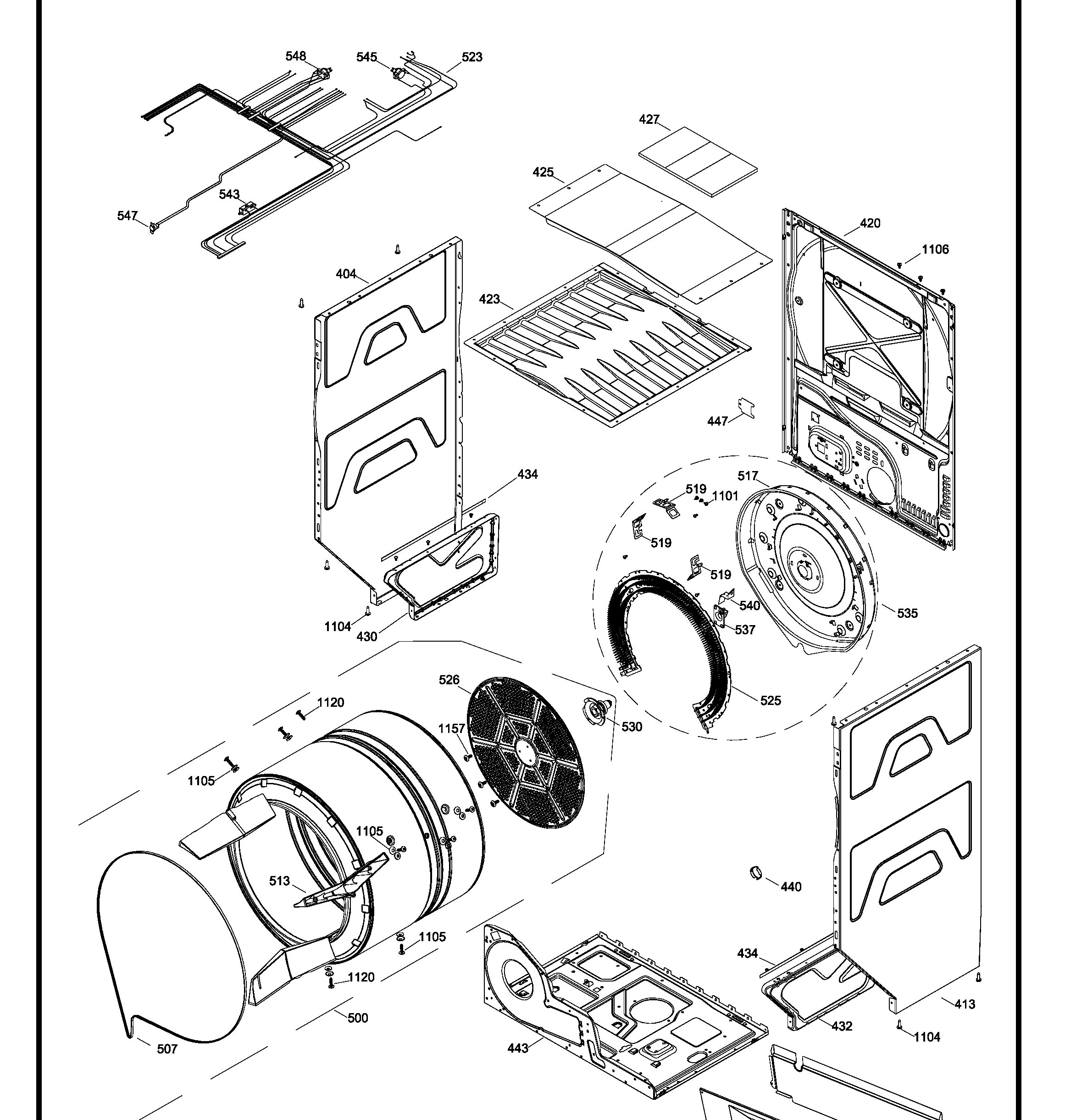 GUAP270EM0WW Exploded View 3 appliance exploded-view parts diagram