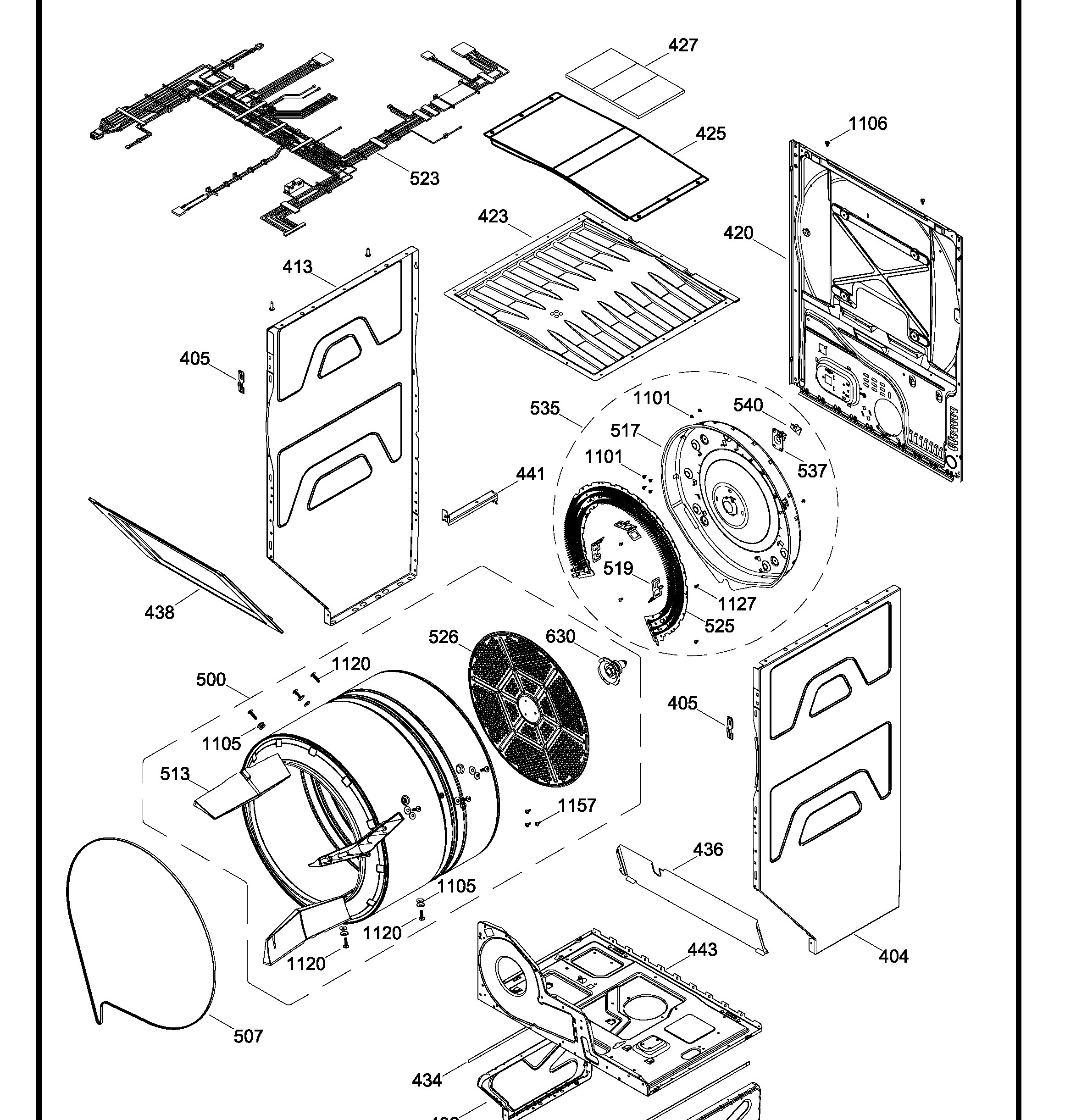 GUAP270EM2WW Exploded View 3 appliance exploded-view parts diagram