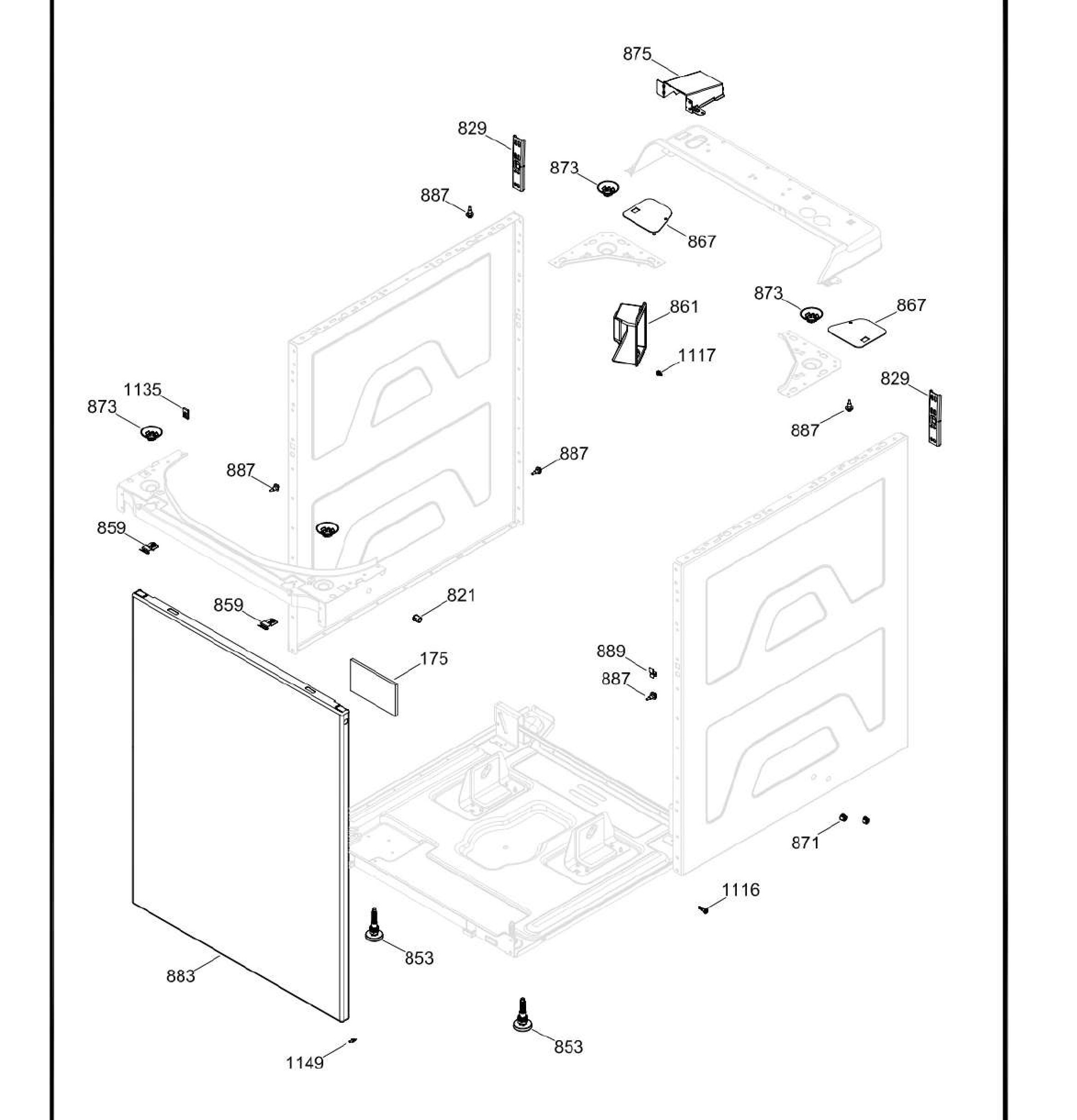 GUD24ESMM0WW Exploded View 6 appliance exploded-view parts diagram