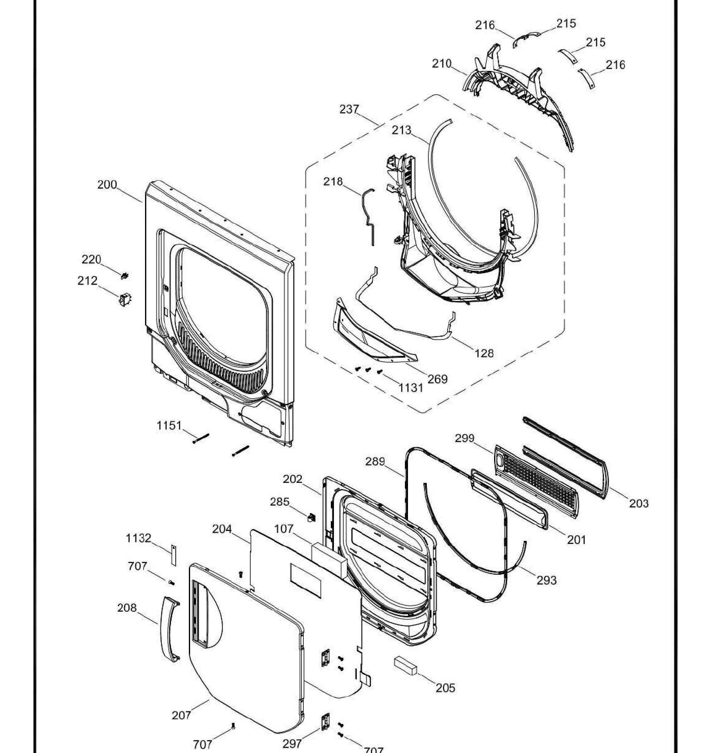 GUD24ESMM1WW Exploded View 3 appliance exploded-view parts diagram