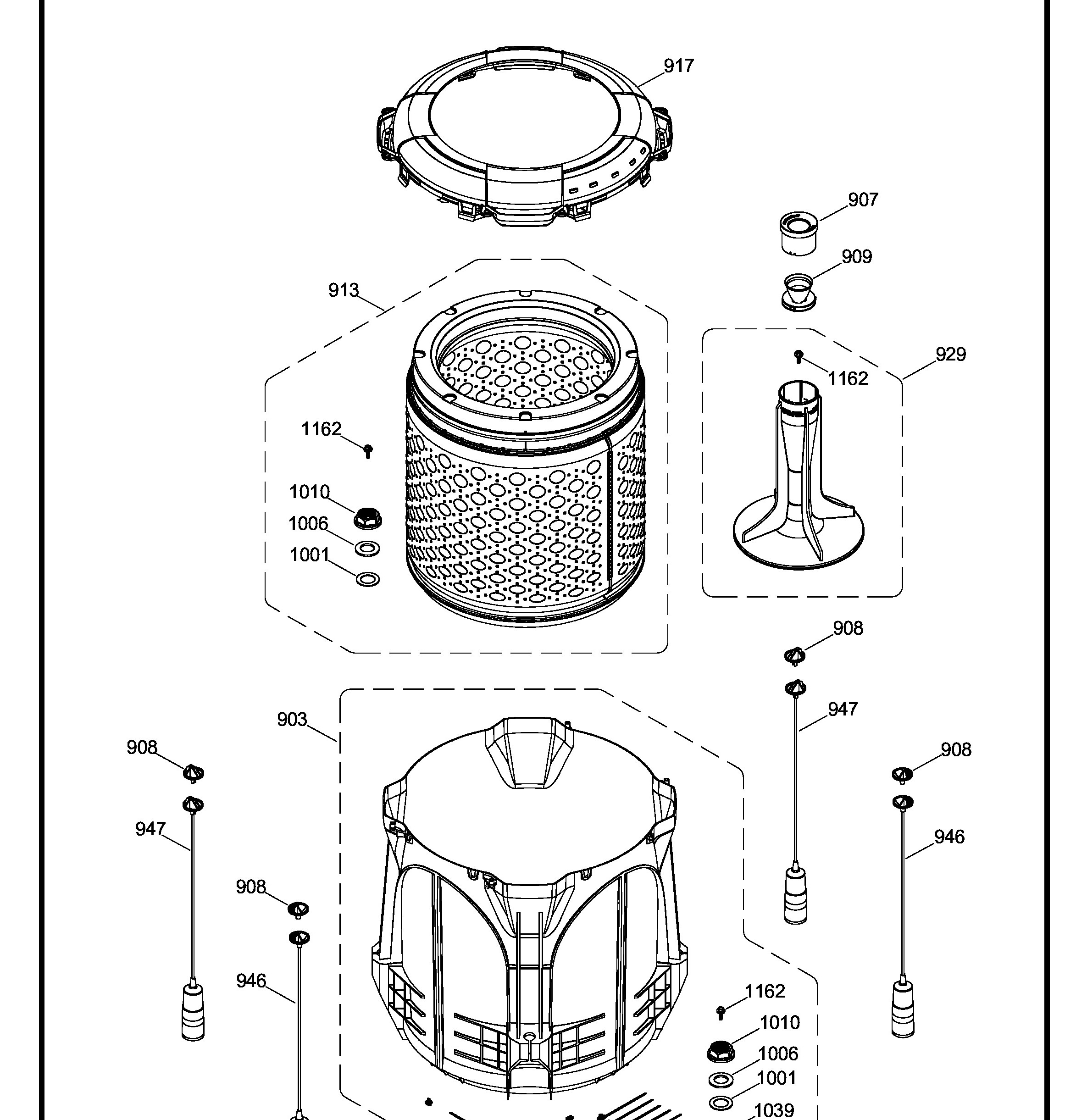 GUD24ESSM0WW Exploded View 6 appliance exploded-view parts diagram