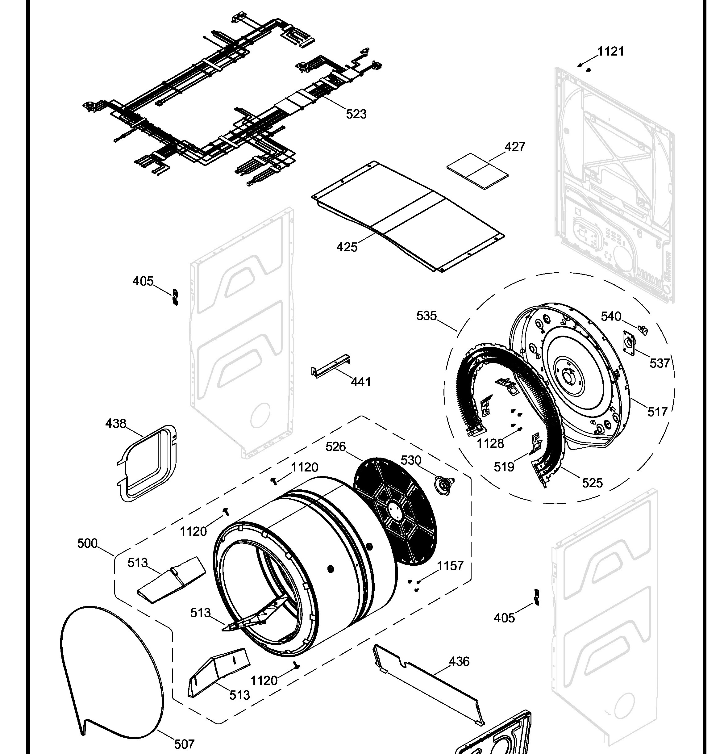 GUD24ESSM0WW Exploded View 3 appliance exploded-view parts diagram