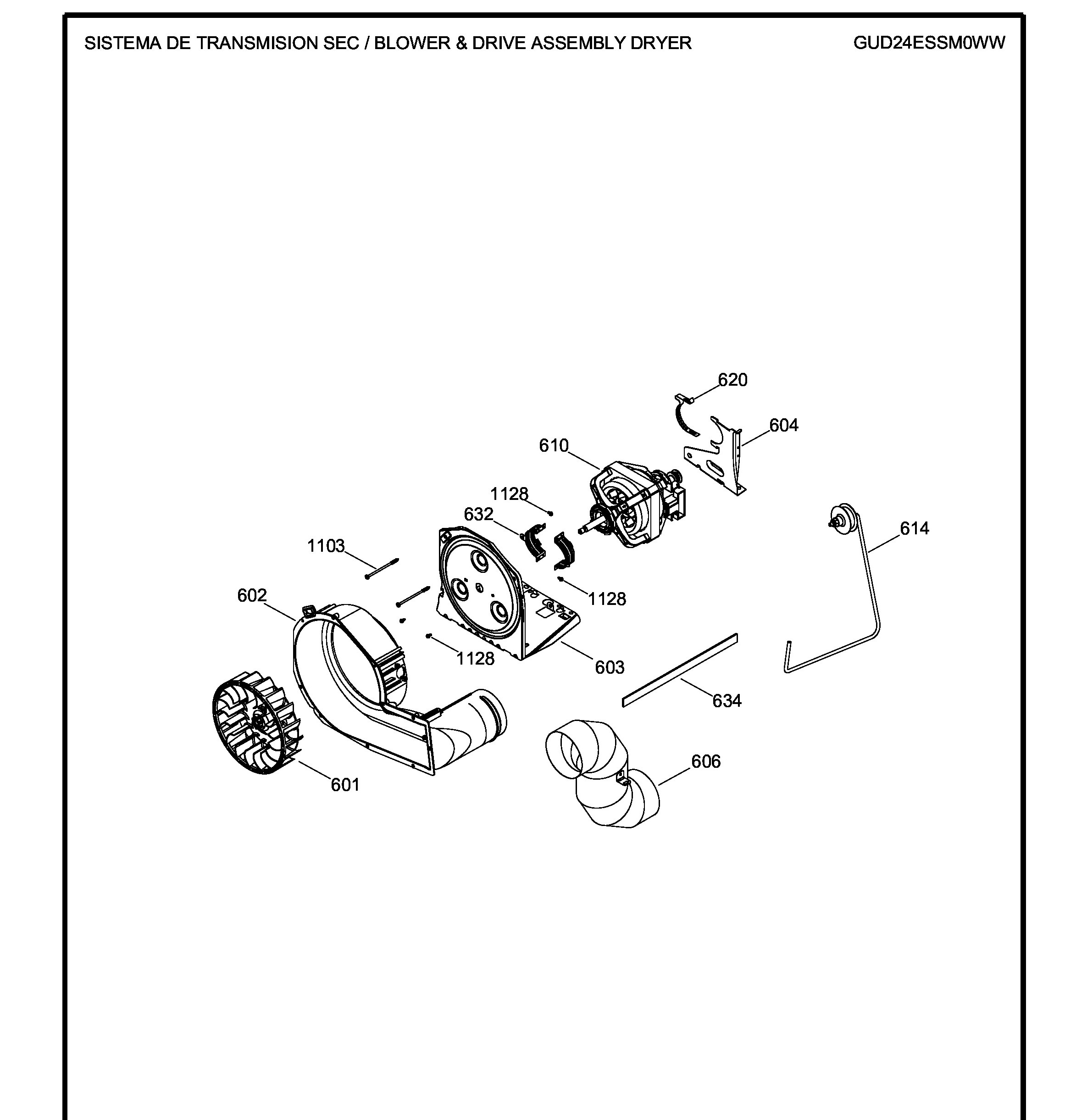 GUD24ESSM0WW Exploded View 4 appliance exploded-view parts diagram