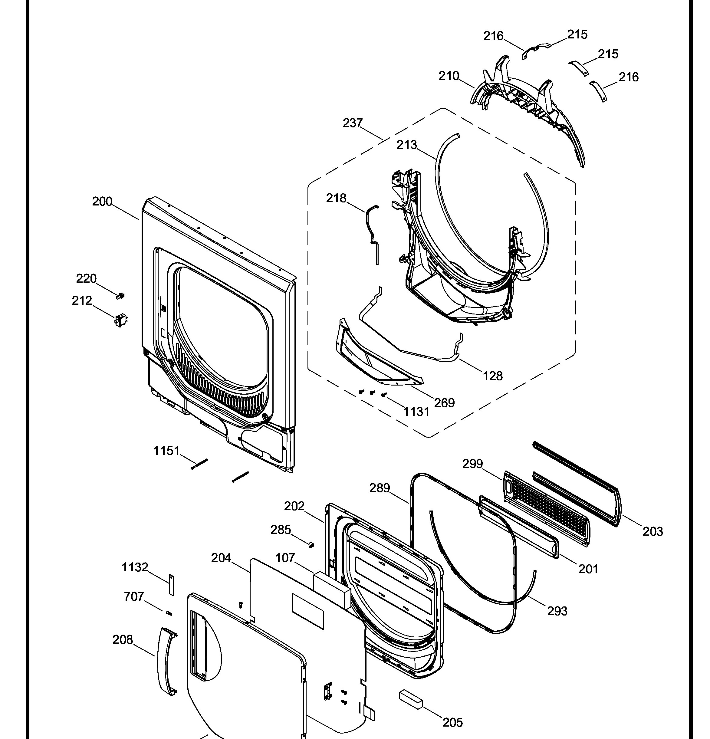 GUD24ESSM0WW Exploded View 2 appliance exploded-view parts diagram