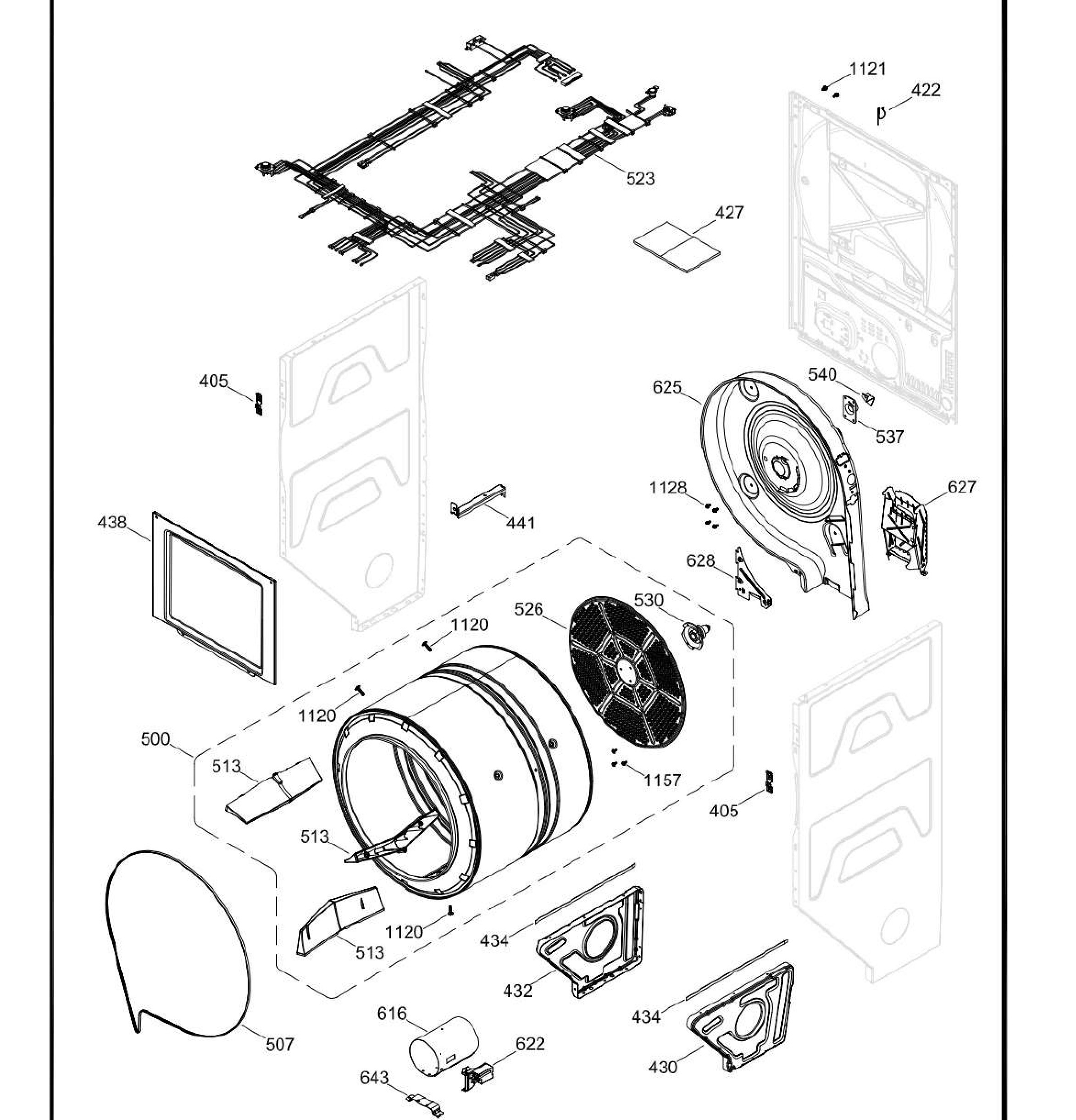 GUD24GSSM0WW Exploded View 4 appliance exploded-view parts diagram