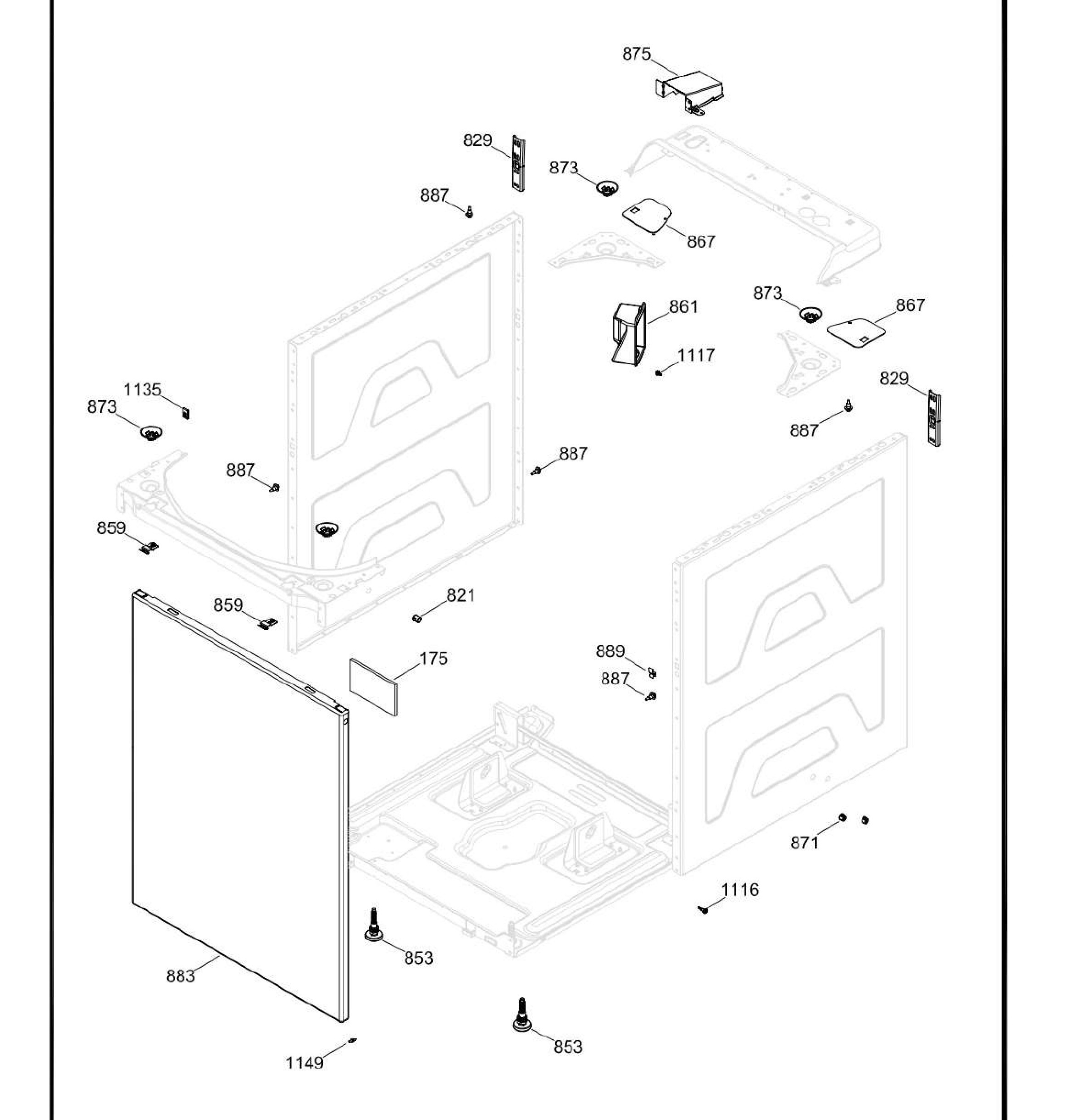 GUD24GSSM0WW Exploded View 6 appliance exploded-view parts diagram