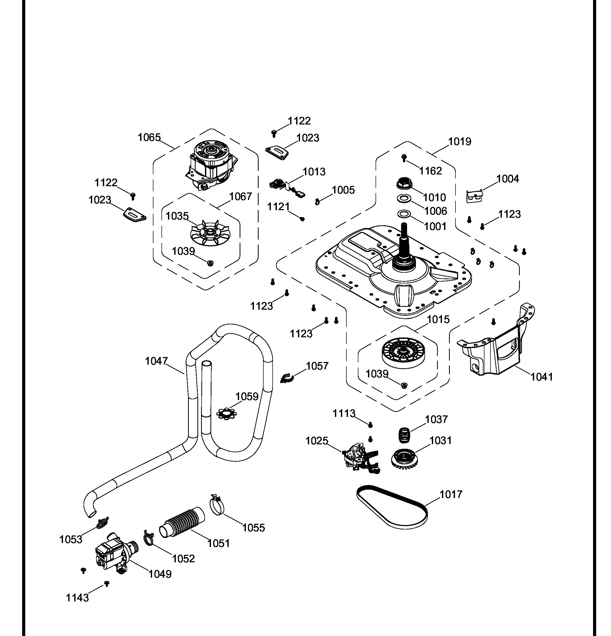 GUD27ESPM0DG Exploded View 7 appliance exploded-view parts diagram