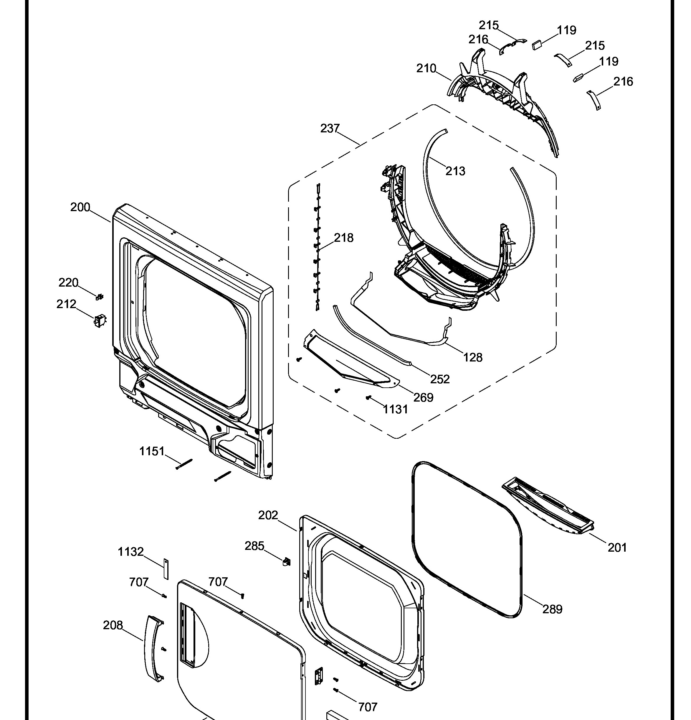 GUD27ESSM0WW Exploded View 2 appliance exploded-view parts diagram