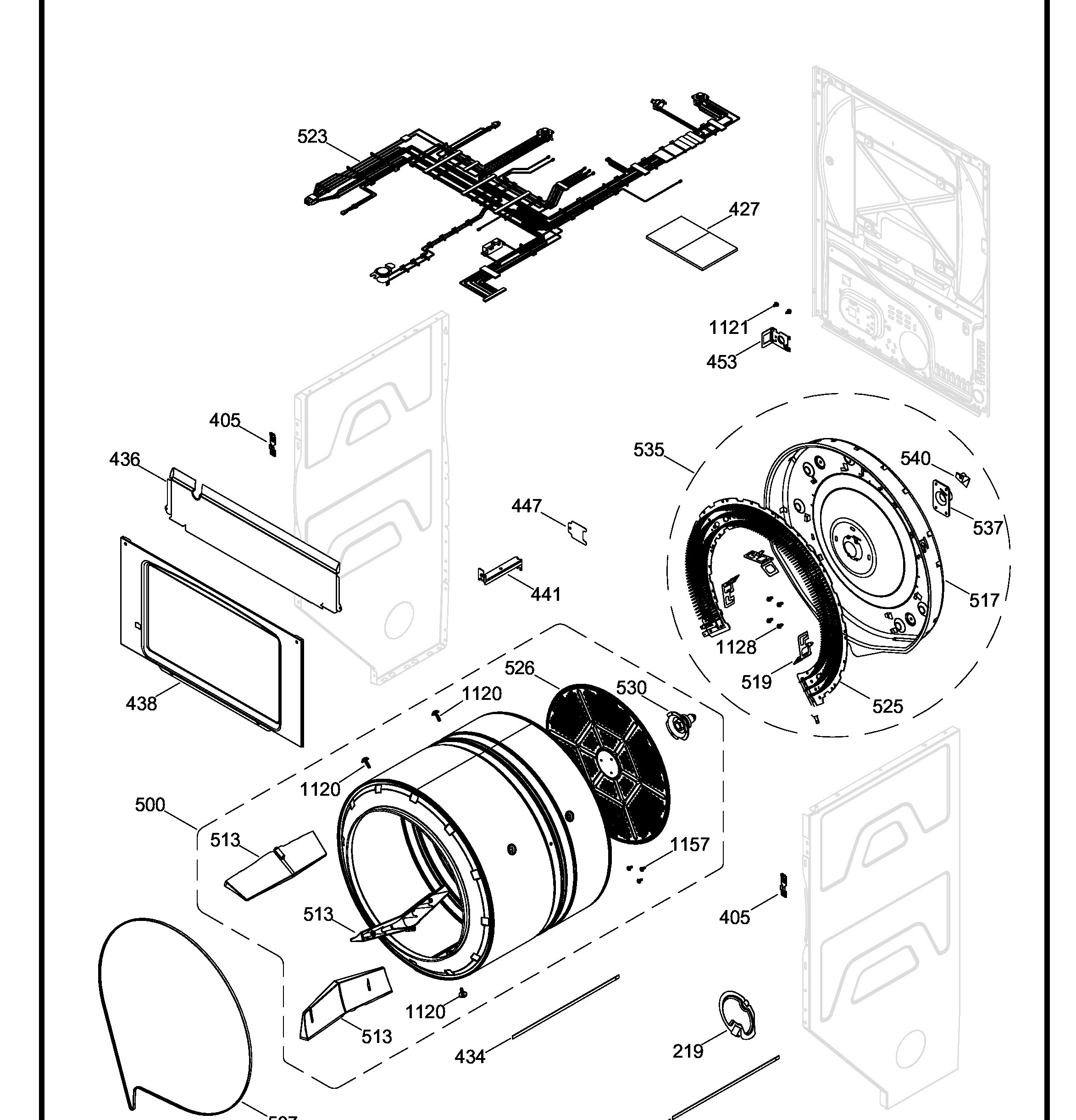 GUD27ESSM0WW Exploded View 3 appliance exploded-view parts diagram