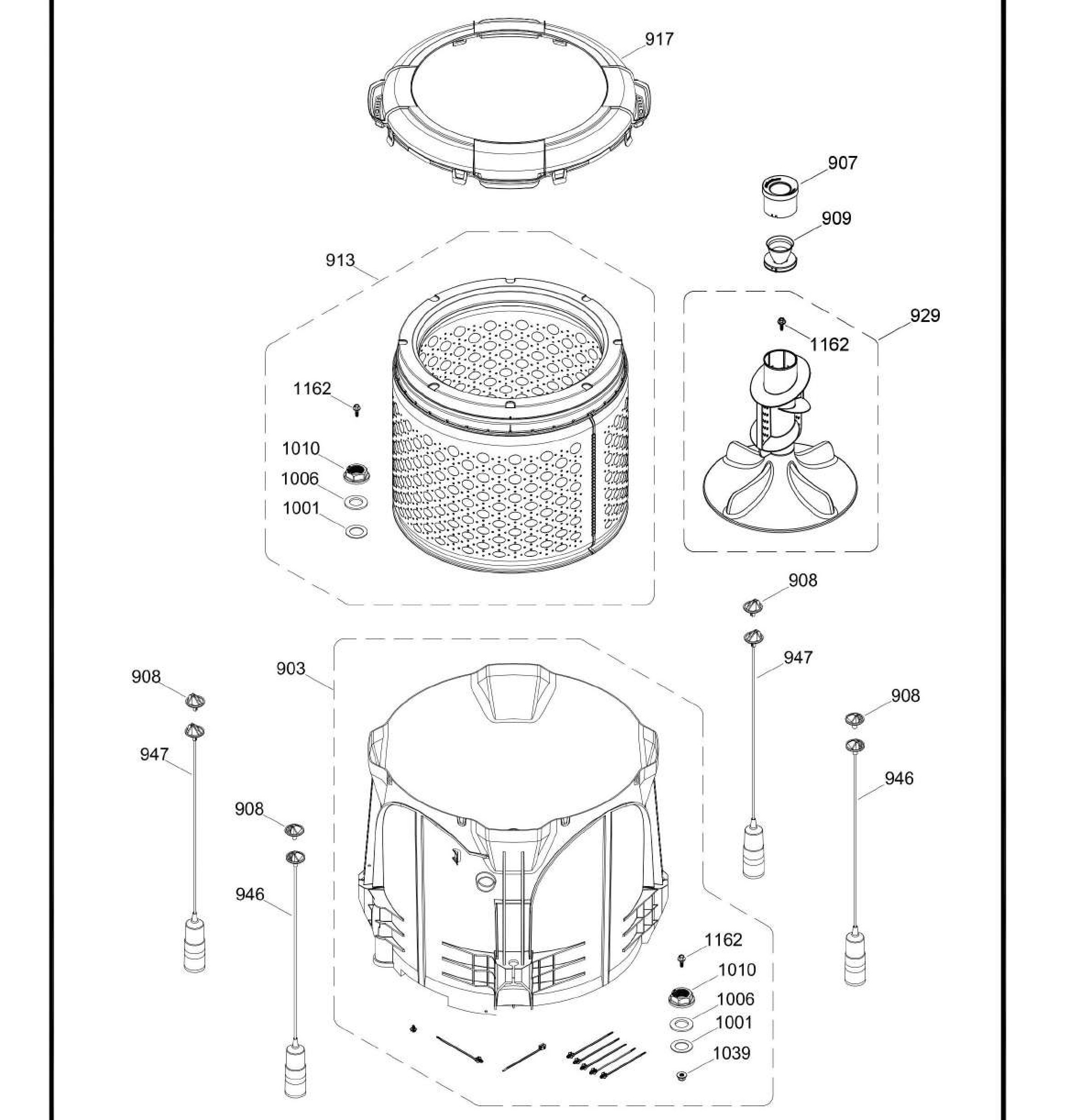 GUD27GSPM1DG Exploded View 7 appliance exploded-view parts diagram
