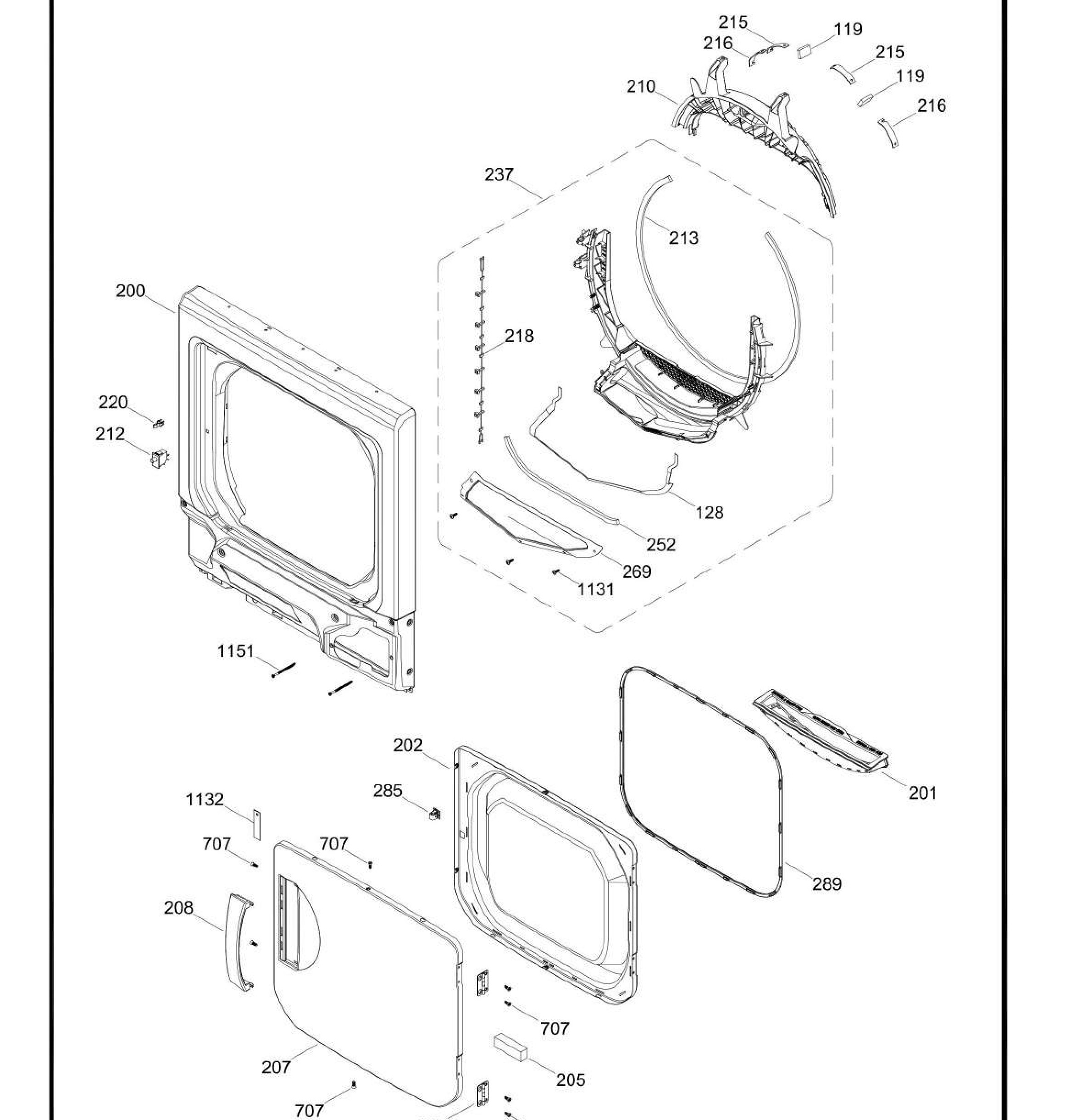 GUD27GSSM0WW Exploded View 3 appliance exploded-view parts diagram