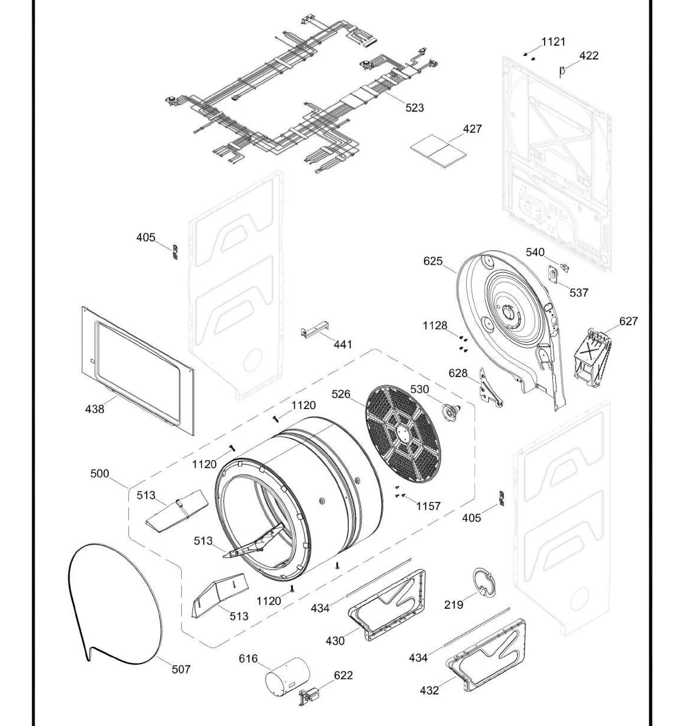 GUD27GSSM0WW Exploded View 4 appliance exploded-view parts diagram