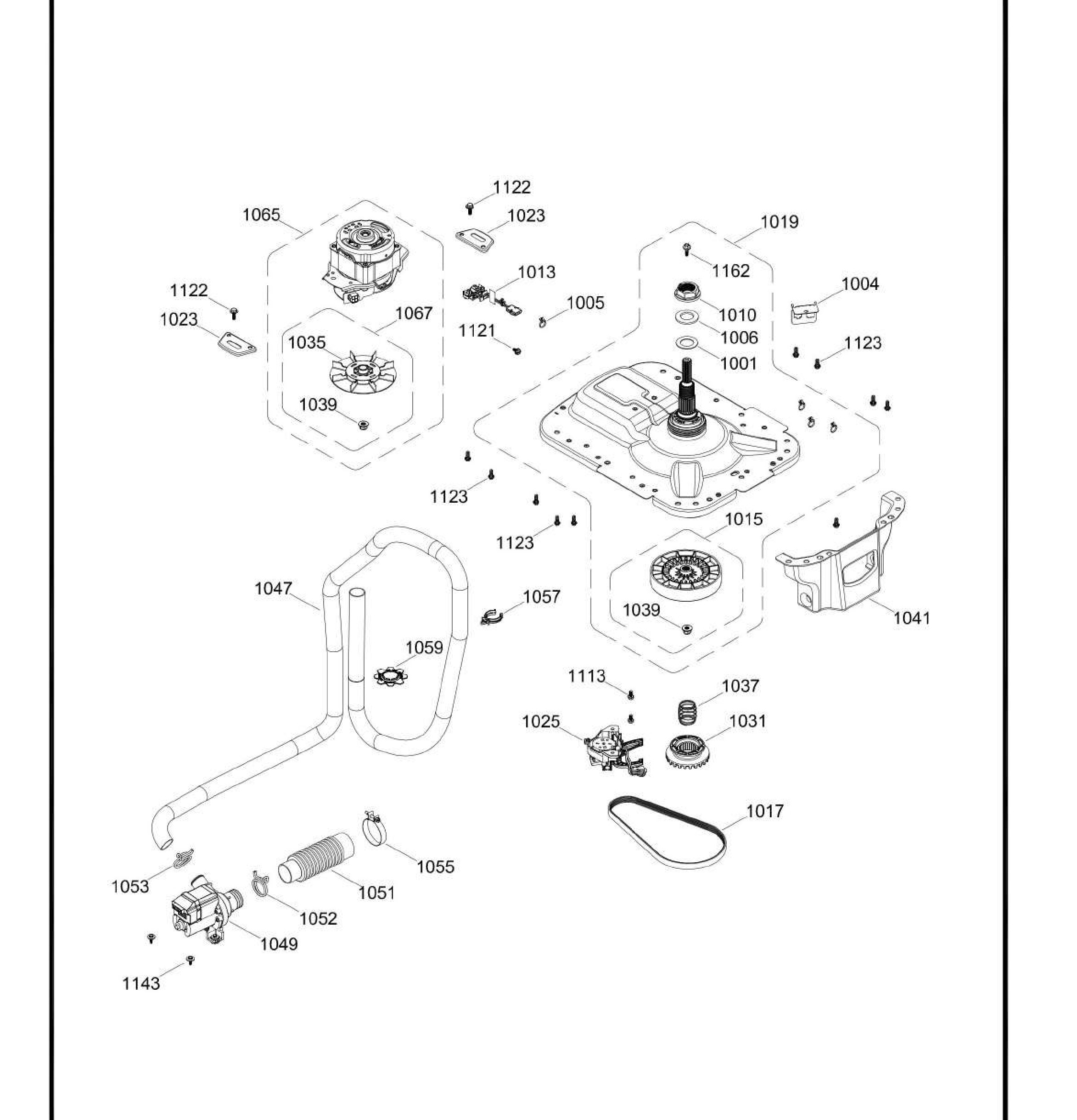 GUD27GSSM0WW Exploded View 8 appliance exploded-view parts diagram