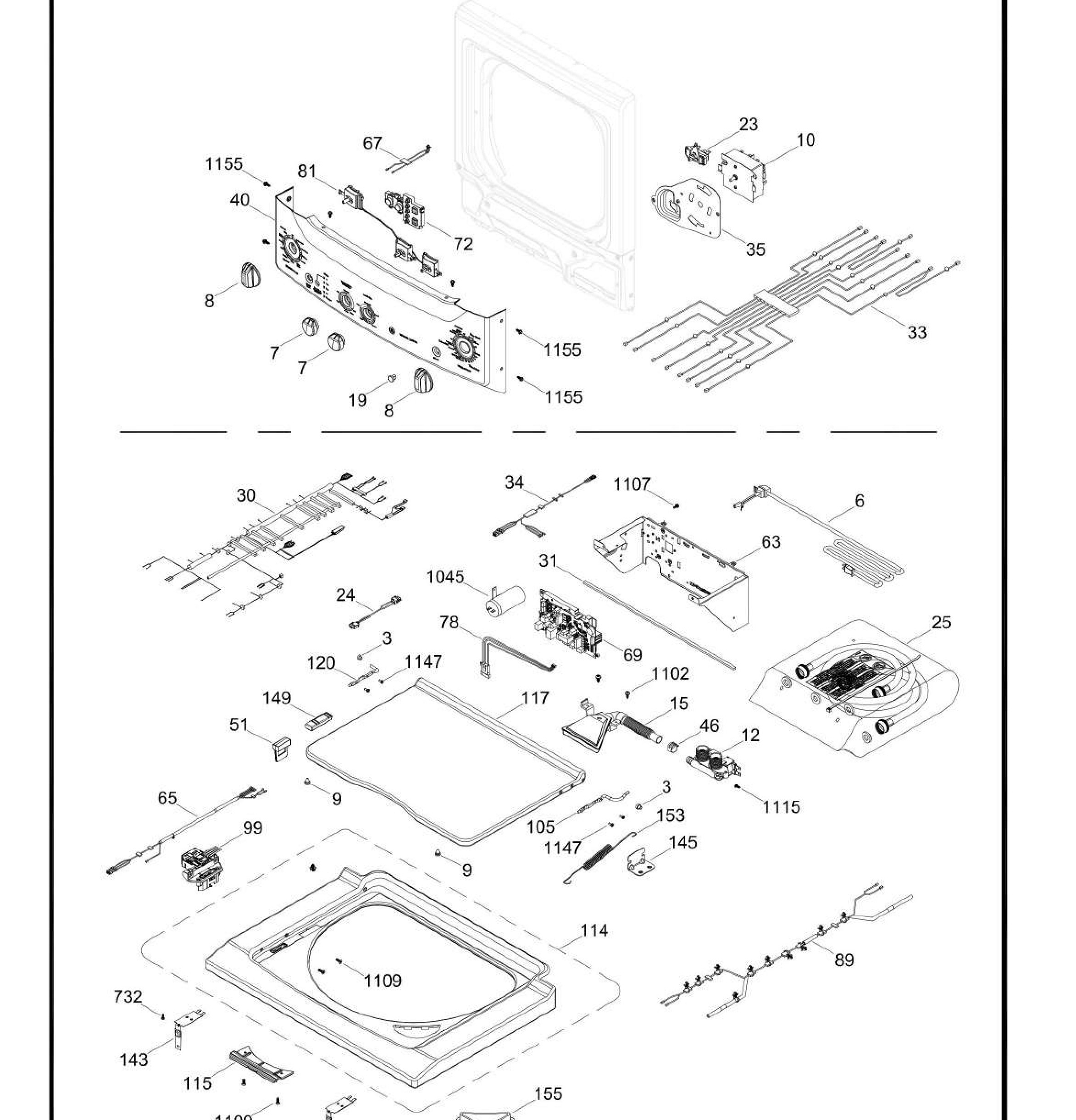 GUD27GSSM0WW Exploded View 2 appliance exploded-view parts diagram