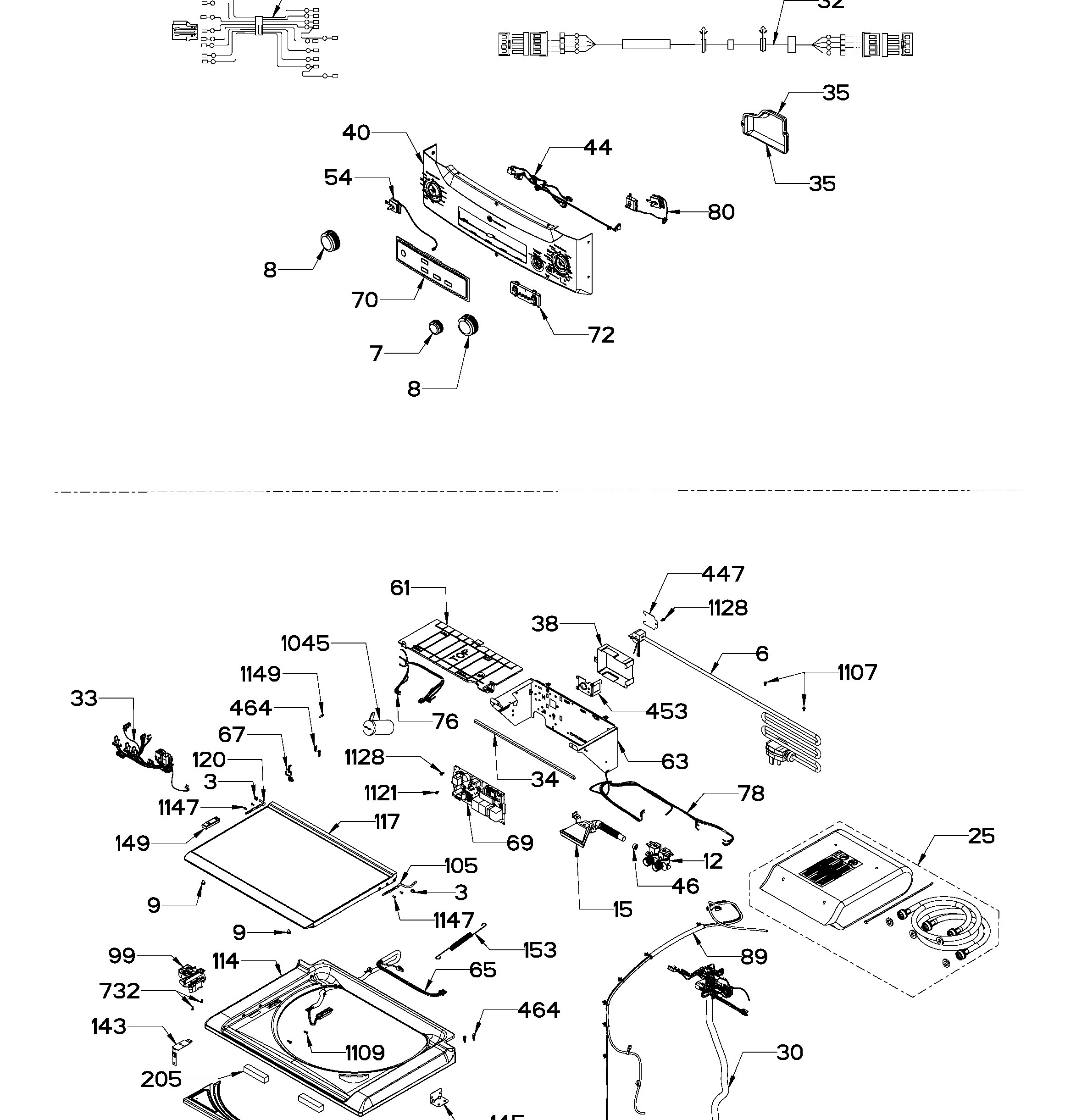 GUD57EEMT0DG Exploded View 1 appliance exploded-view parts diagram