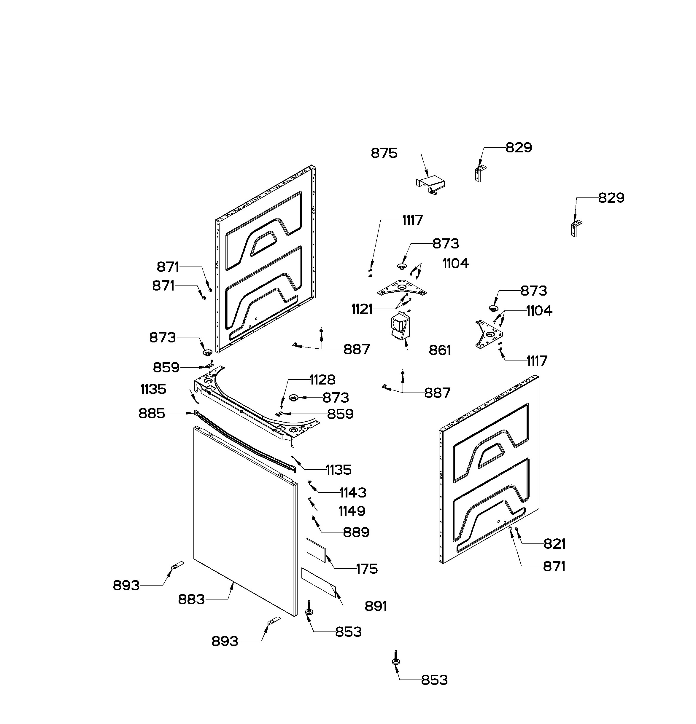 GUD57EEMT0DG Exploded View 5 appliance exploded-view parts diagram