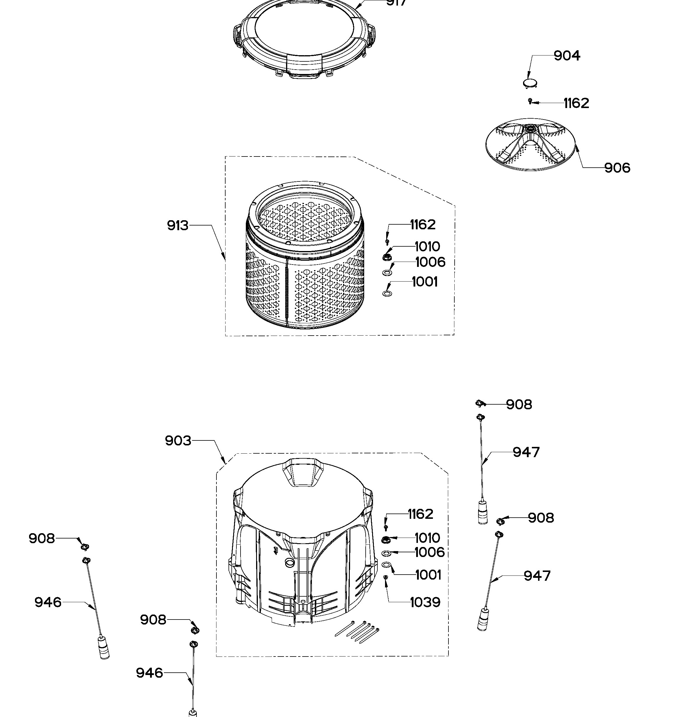GUD57EEMT0DG Exploded View 6 appliance exploded-view parts diagram