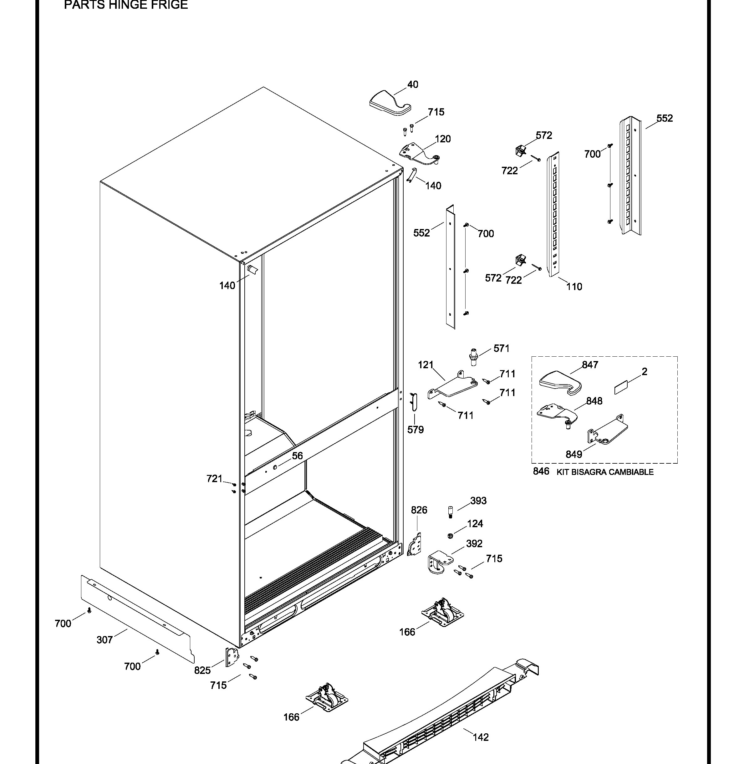 HBRC0GAXARWW Exploded View 7 appliance exploded-view parts diagram
