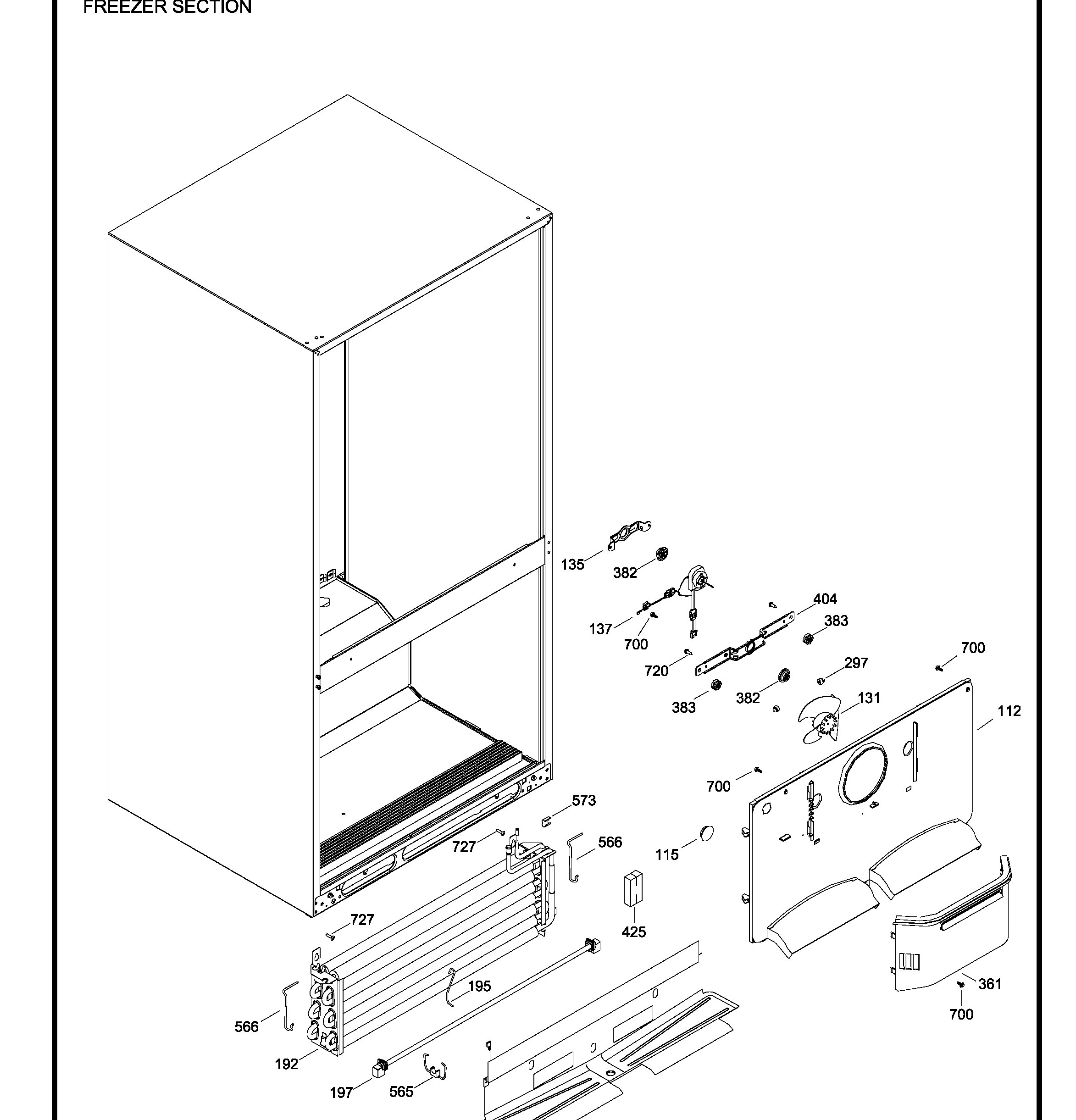 HBRC0GAXARWW Exploded View 6 appliance exploded-view parts diagram