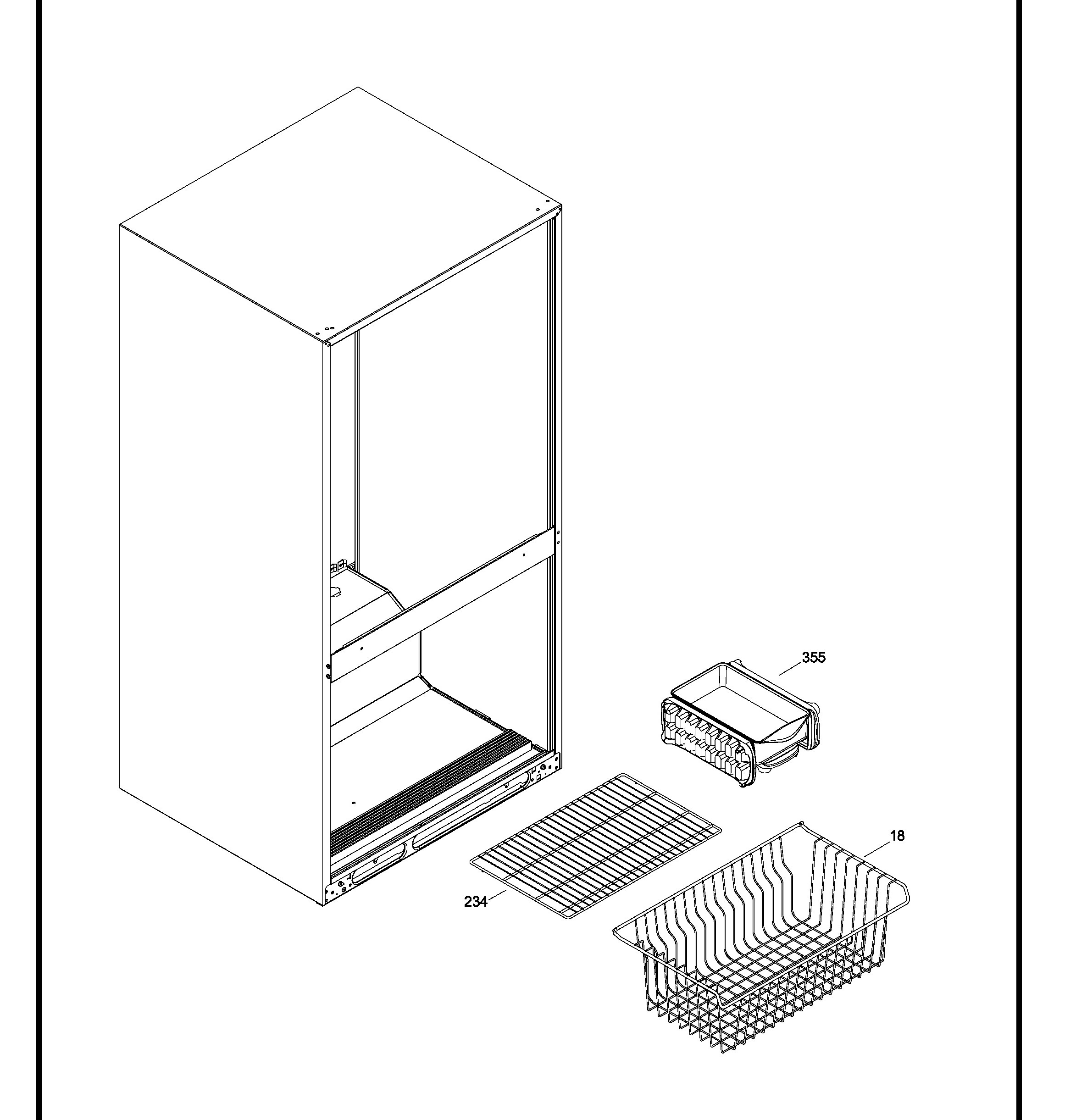 HBRC0GAXERWW Exploded View 4 appliance exploded-view parts diagram