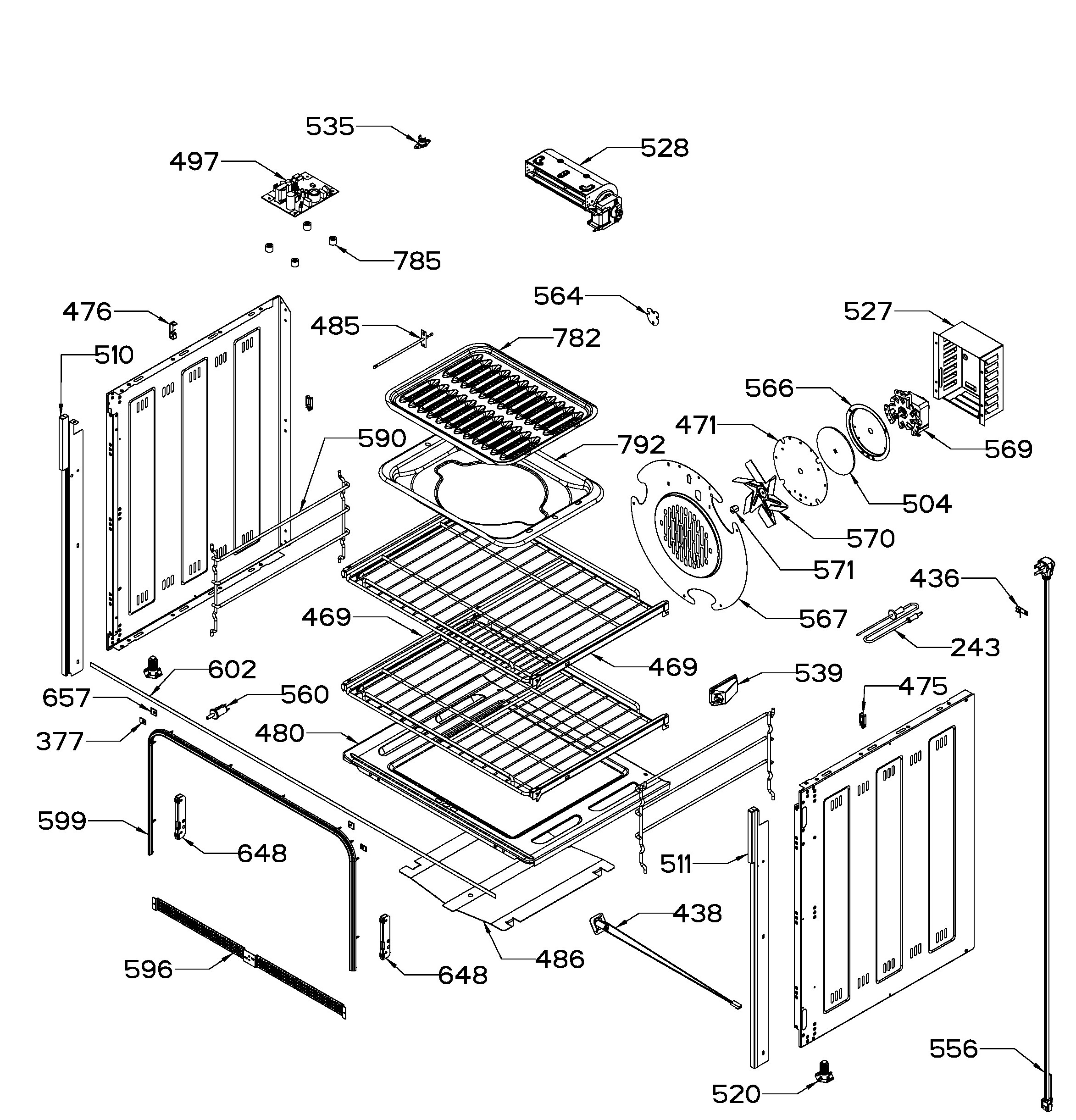 HGP8050K0C Exploded View 2 appliance exploded-view parts diagram