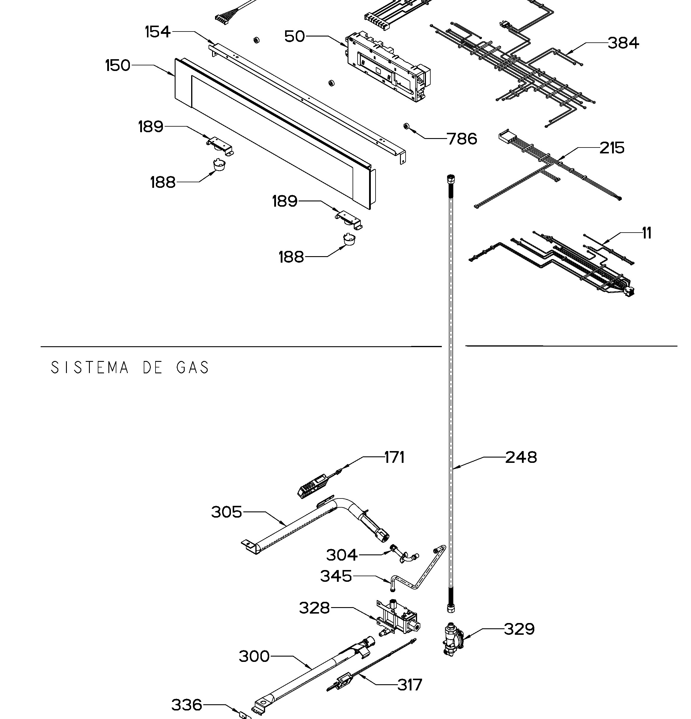 HGP8050K0C Exploded View 1 appliance exploded-view parts diagram