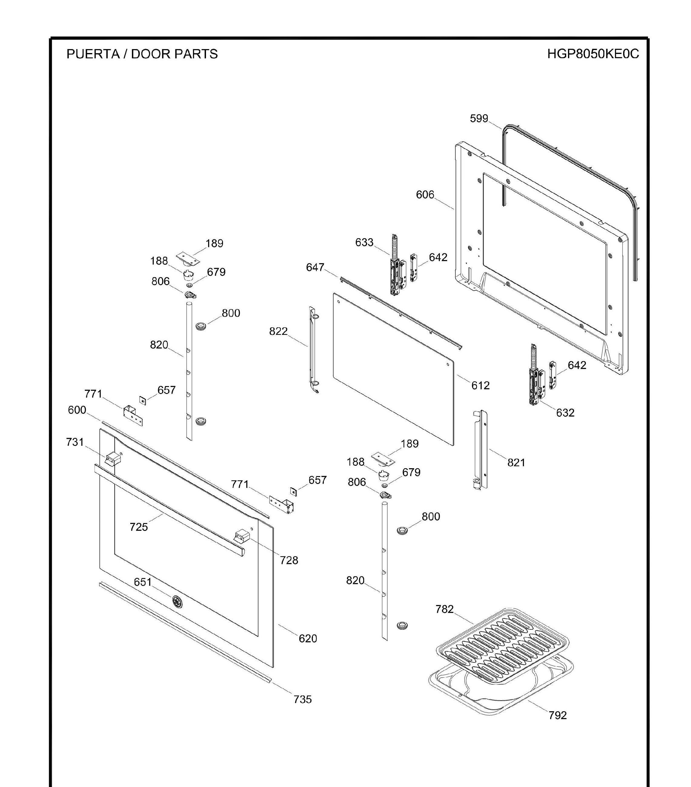 HGP8050KE0C Exploded View 3 appliance exploded-view parts diagram