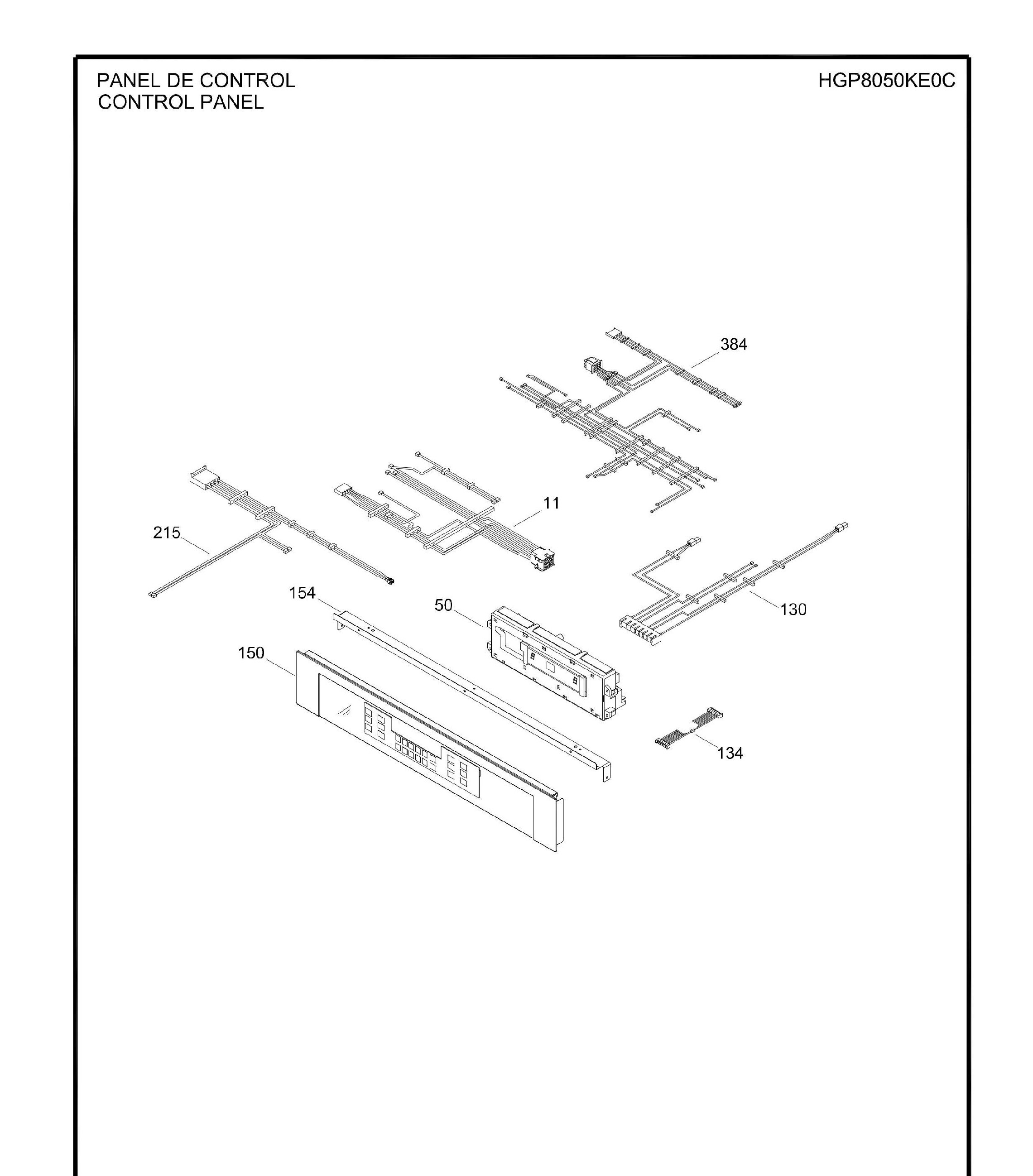 HGP8050KE0C Exploded View 1 appliance exploded-view parts diagram