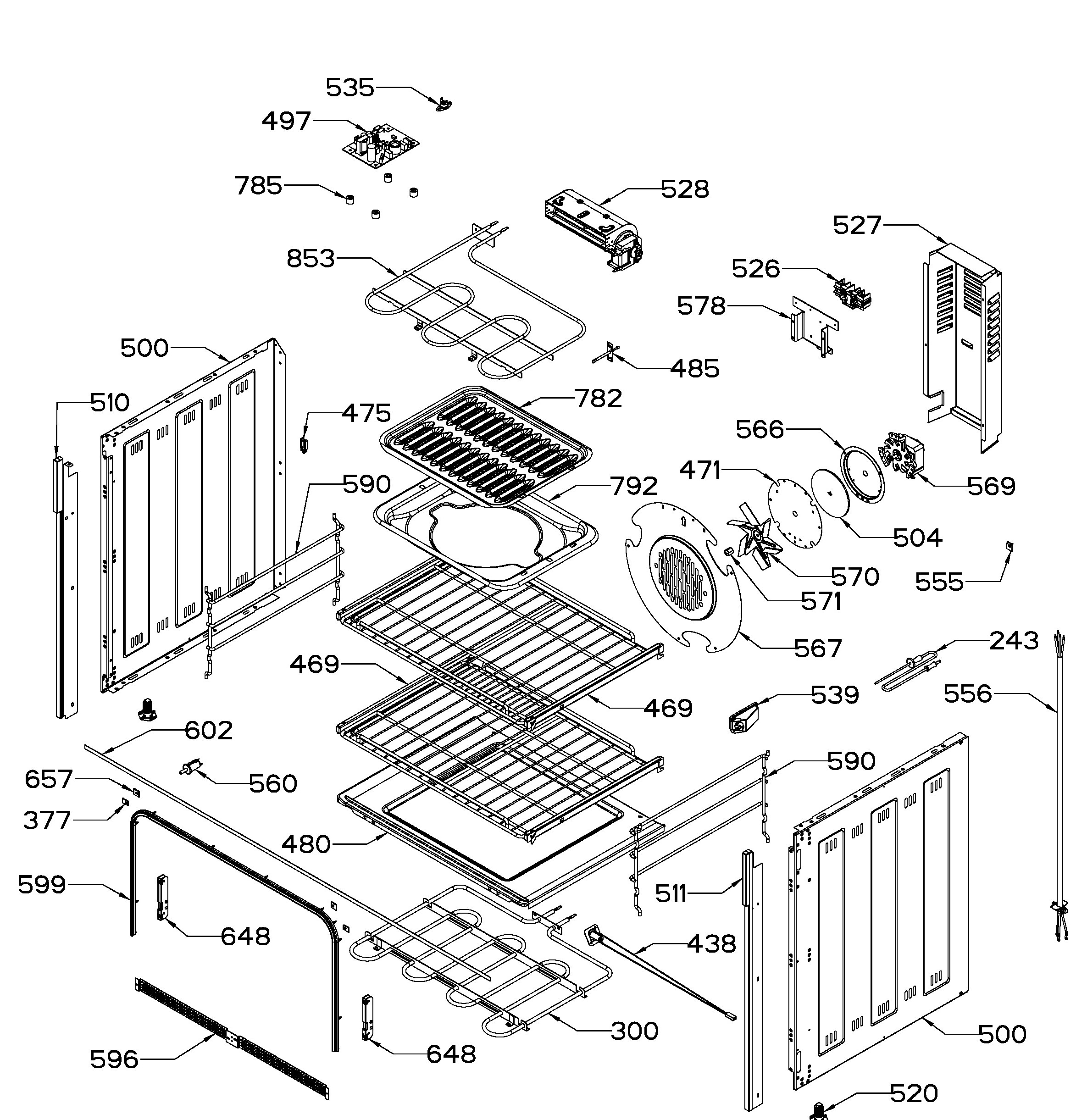 HGP8050KE0D Exploded View 2 appliance exploded-view parts diagram