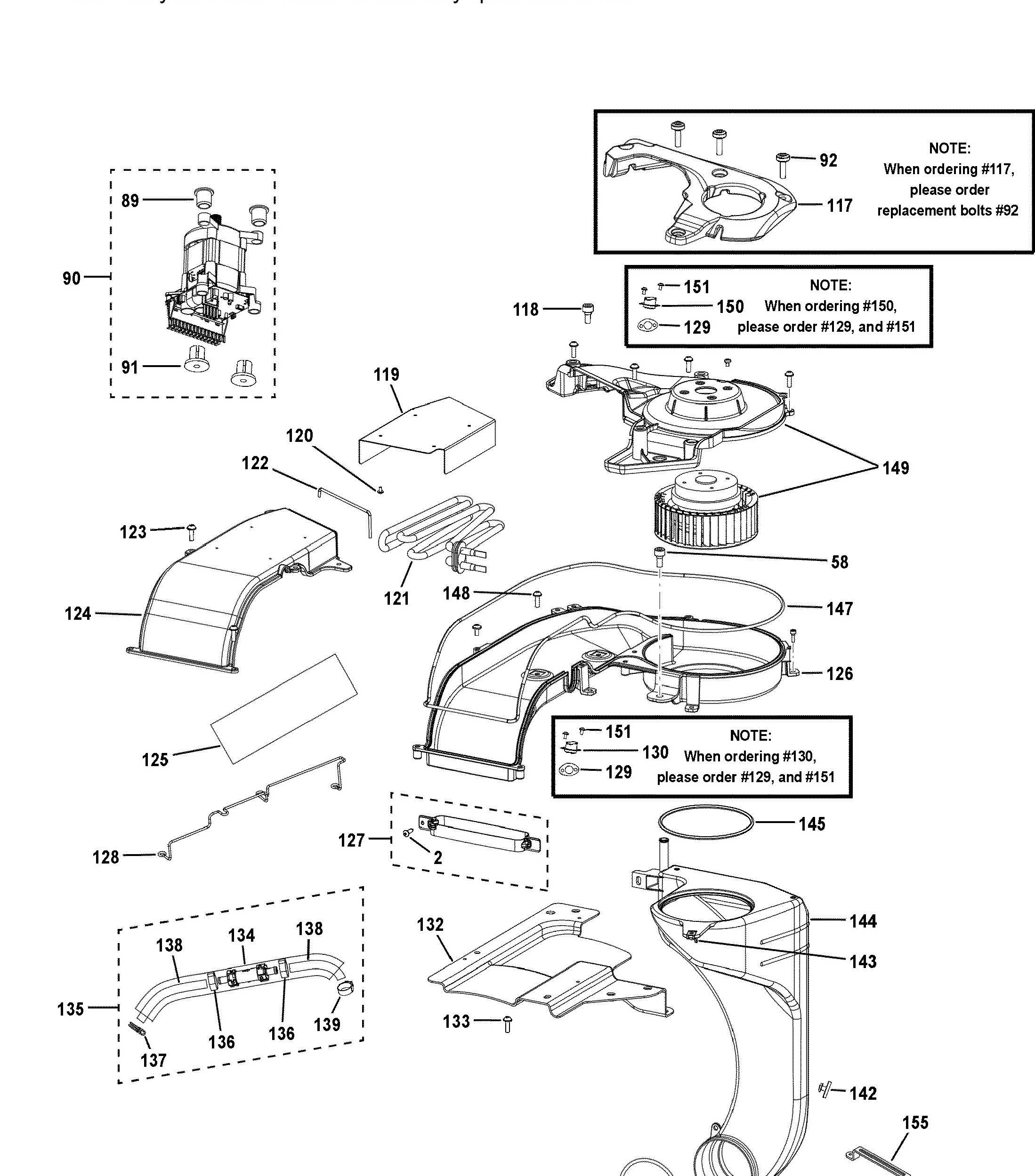 HLC1700AXS Exploded View 5 appliance exploded-view parts diagram