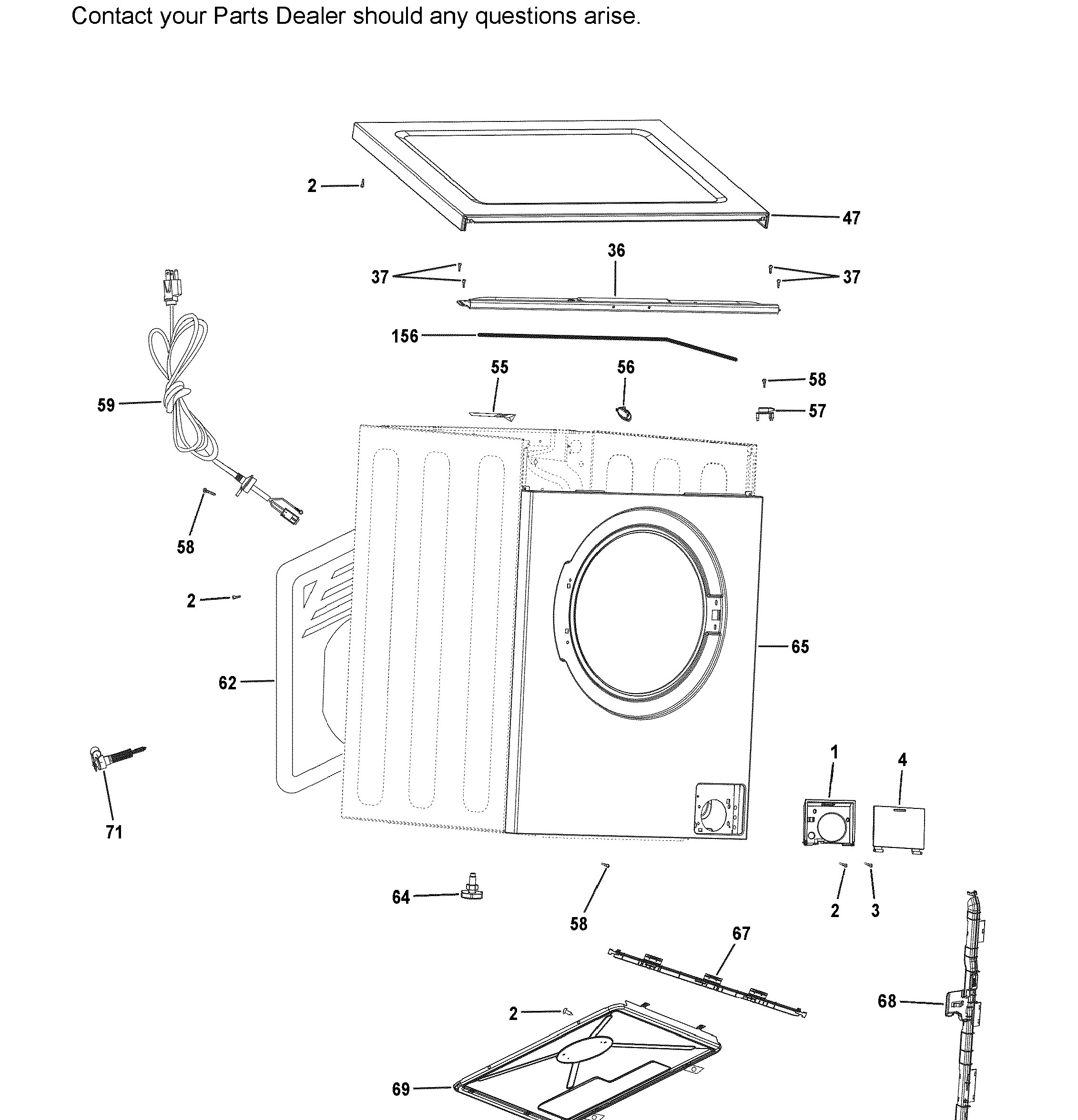HLC1700AXS Exploded View 3 appliance exploded-view parts diagram
