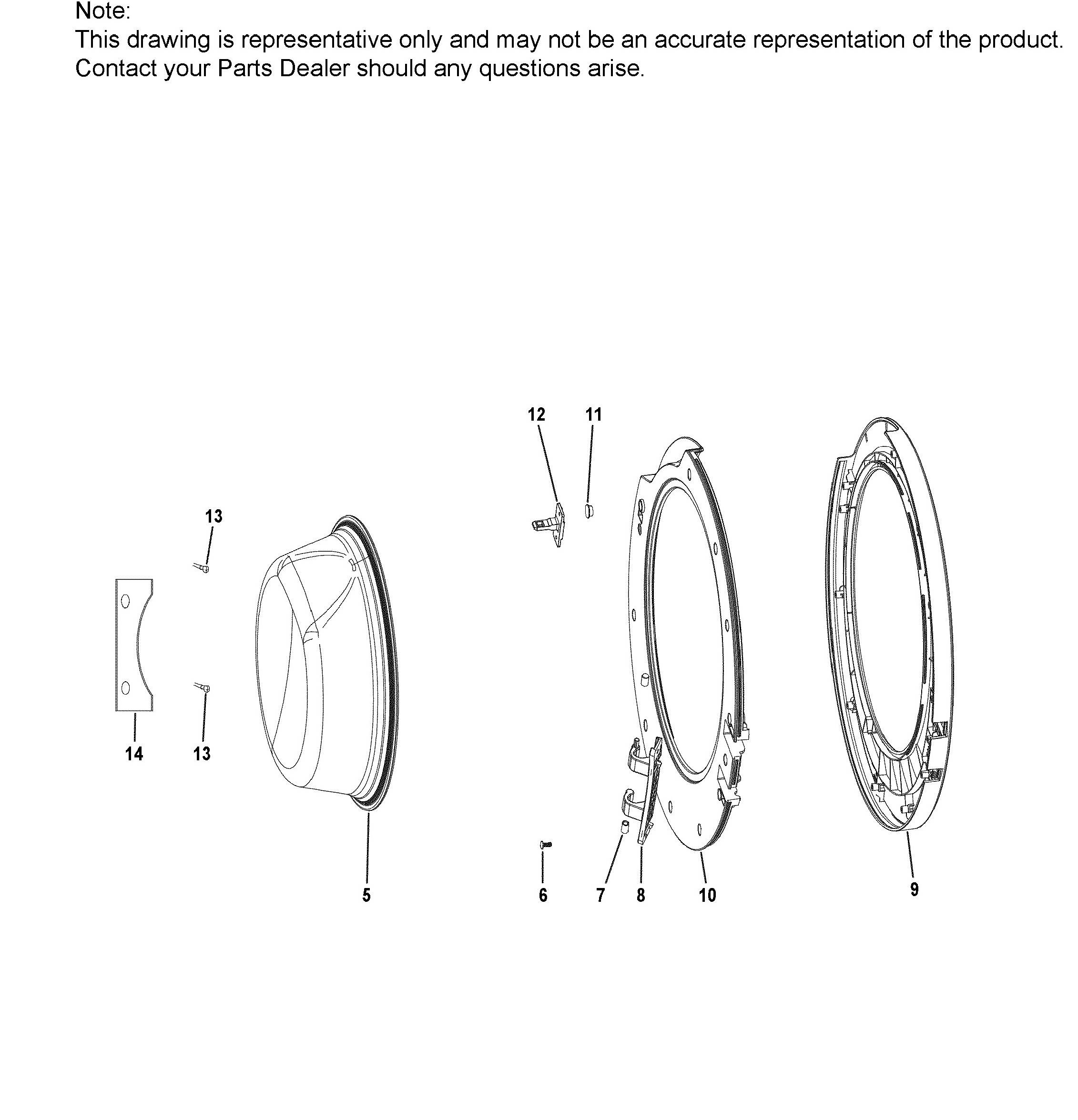 HLC1700AXW Exploded View 2 appliance exploded-view parts diagram