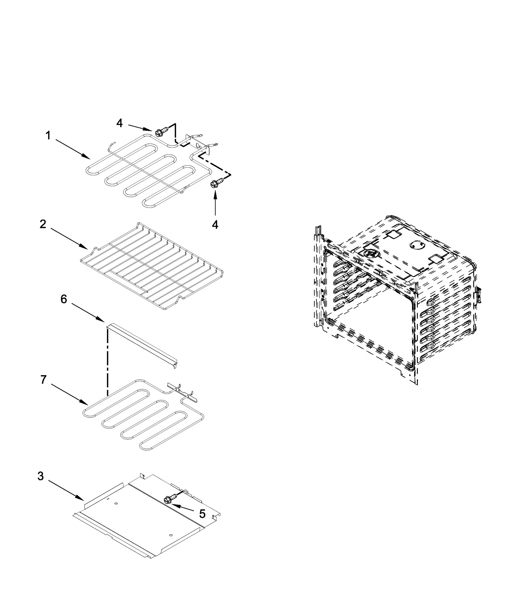 Internal oven parts