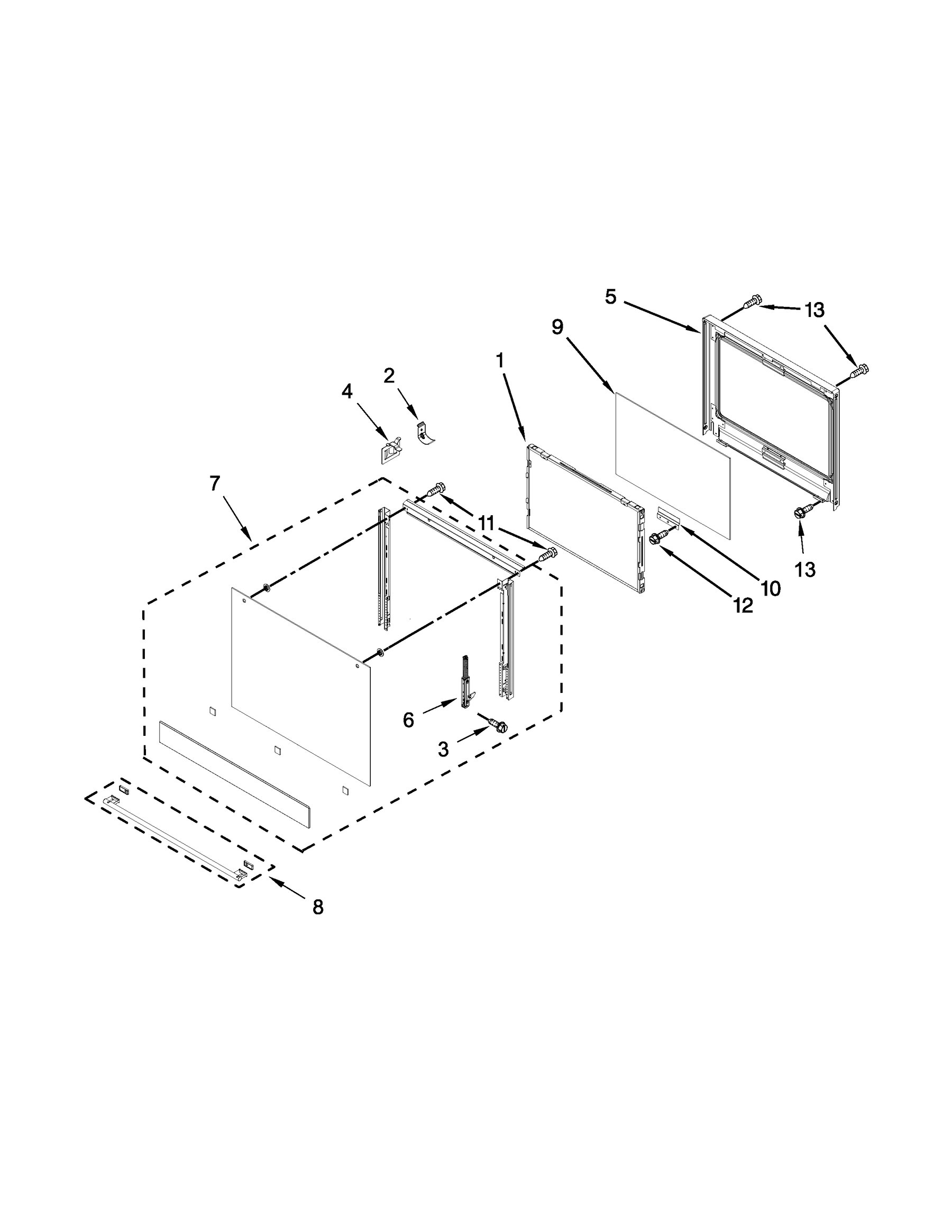 Oven door parts